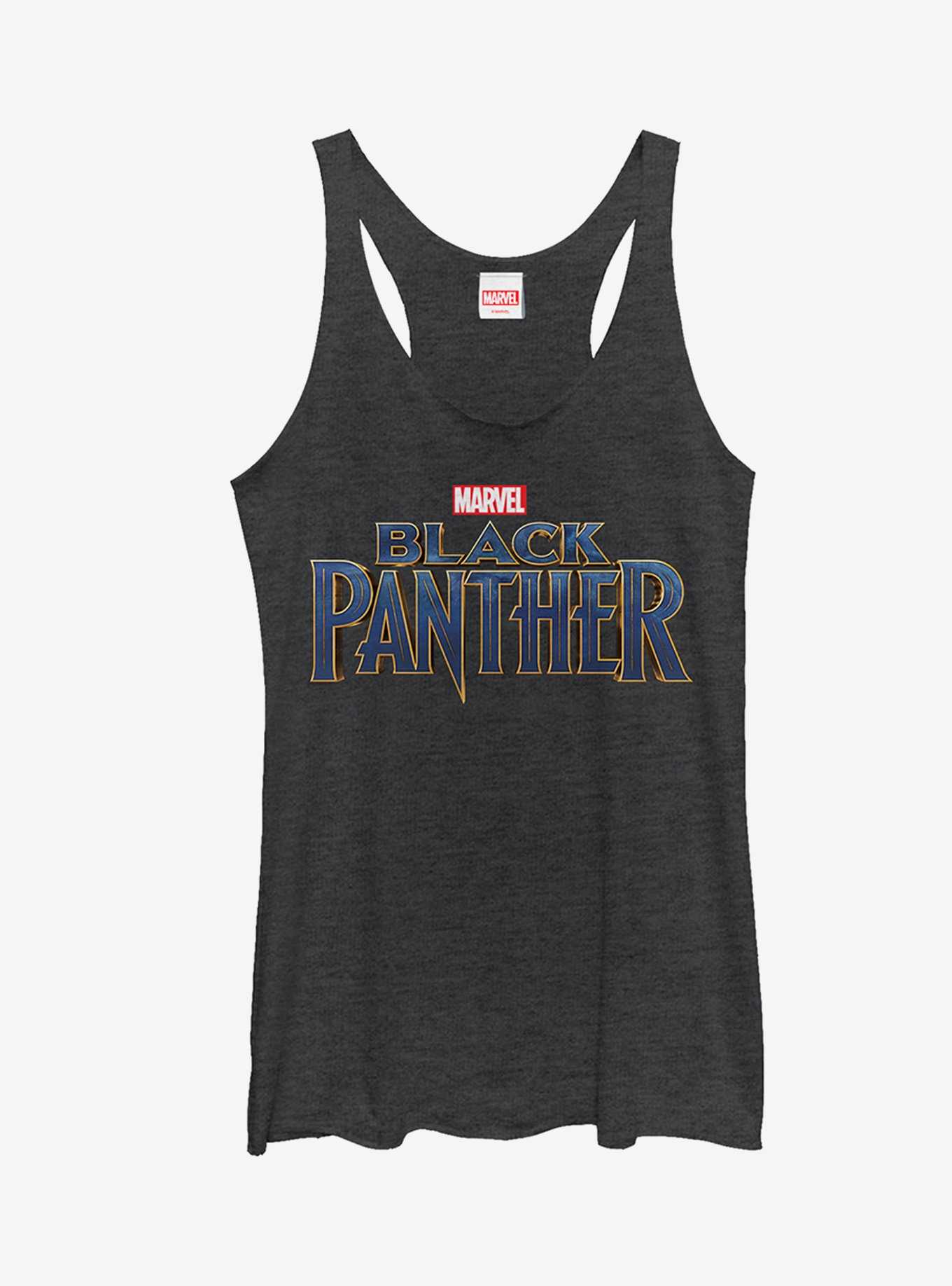 Marvel Black Panther 2018 Text Logo Girls Tanks, , hi-res
