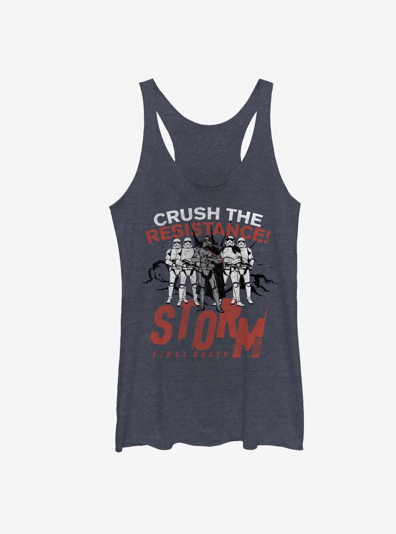 Star Wars Crush the Resistance Girls Tanks, NAVY HTR, hi-res