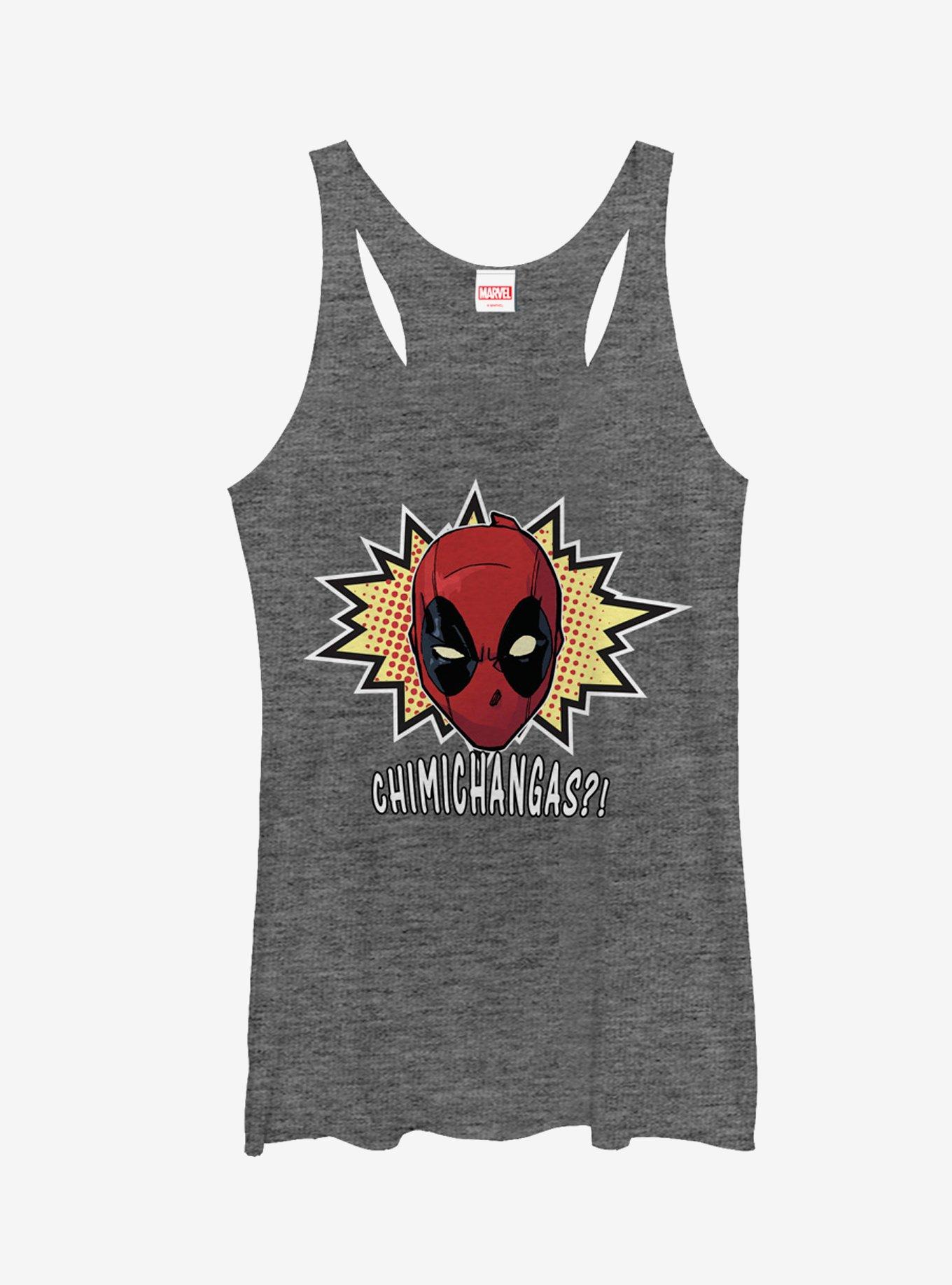 Marvel Deadpool Chimichangas Girls Tank, GRAY HTR, hi-res