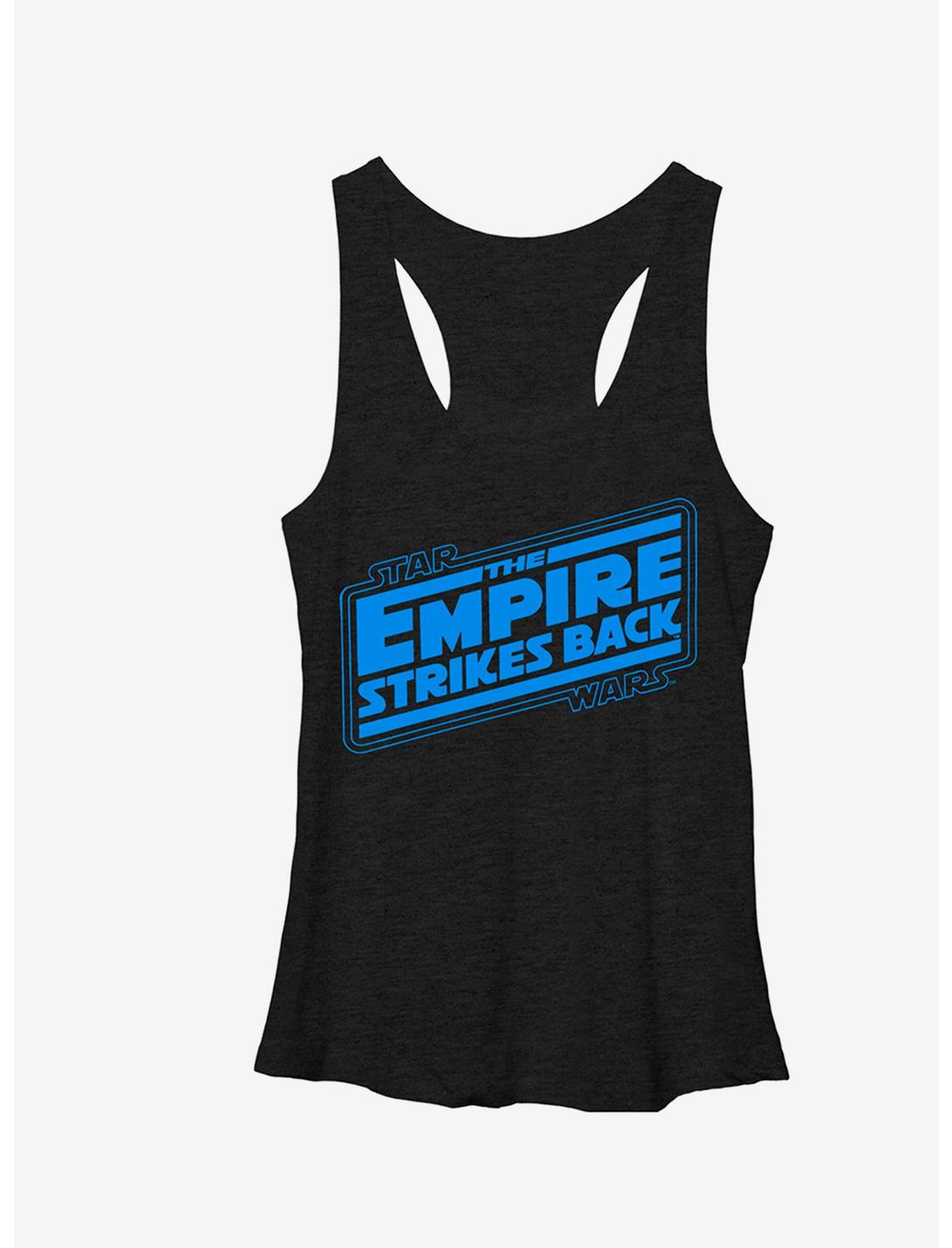Star Wars Empire Strikes Back Logo Girls Tanks, BLK HTR, hi-res