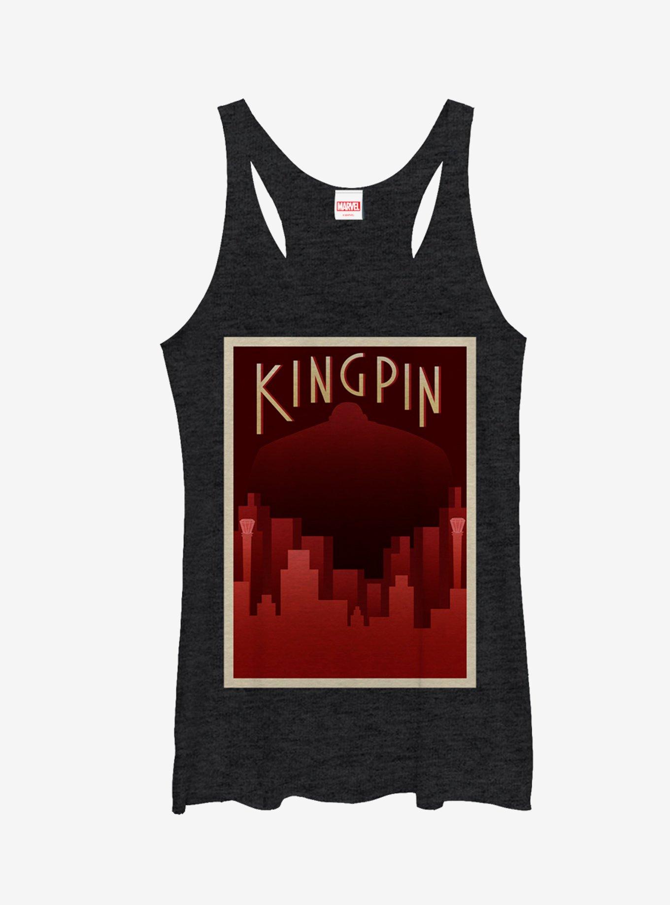 Marvel Kingpin Wilson Fisk Girls Tanks, BLK HTR, hi-res