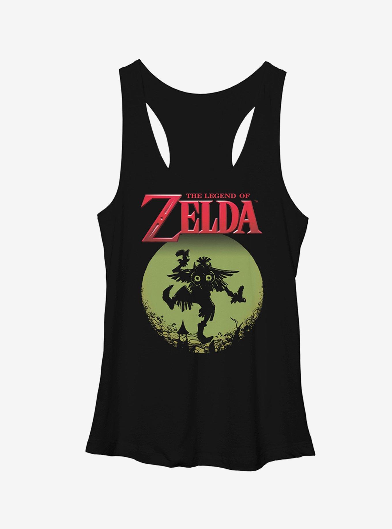 Nintendo Legend of Zelda Skull Kid in the Moon Girls Tanks, BLK HTR, hi-res