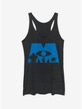 Monsters Inc. Logo Silhouette Girls Tanks, BLK HTR, hi-res