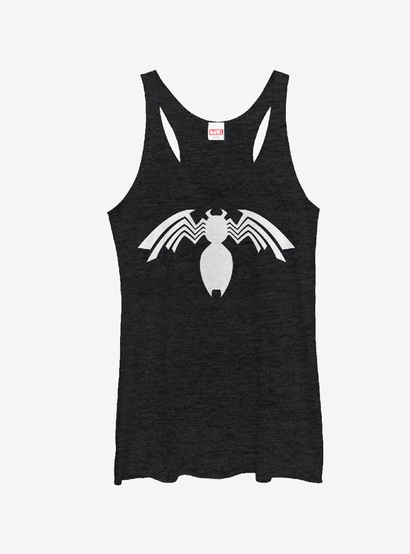 Marvel Venom Emblem Girls Tanks, BLK HTR, hi-res