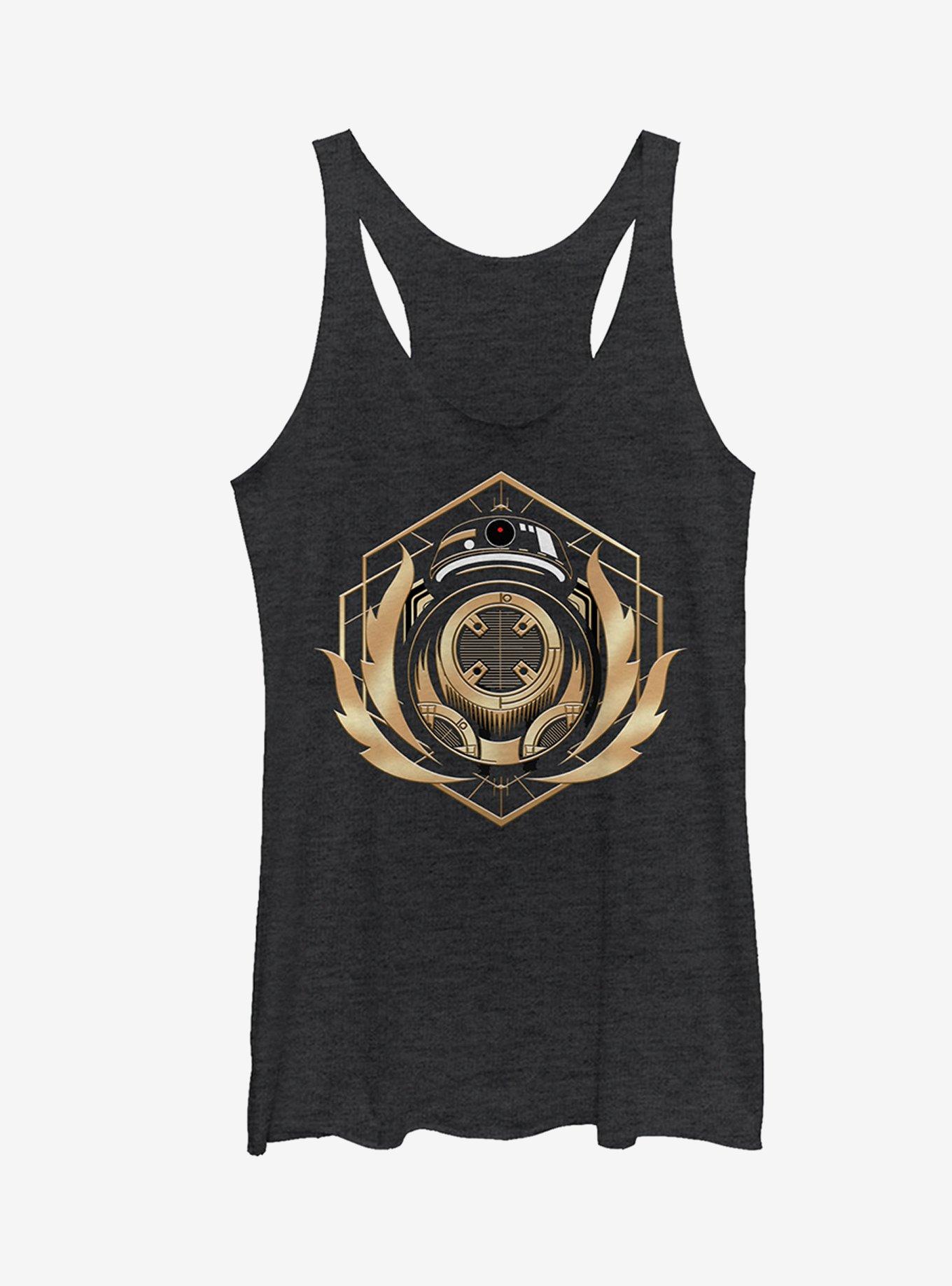 Star Wars BB-9E Flames Girls Tanks, BLK HTR, hi-res