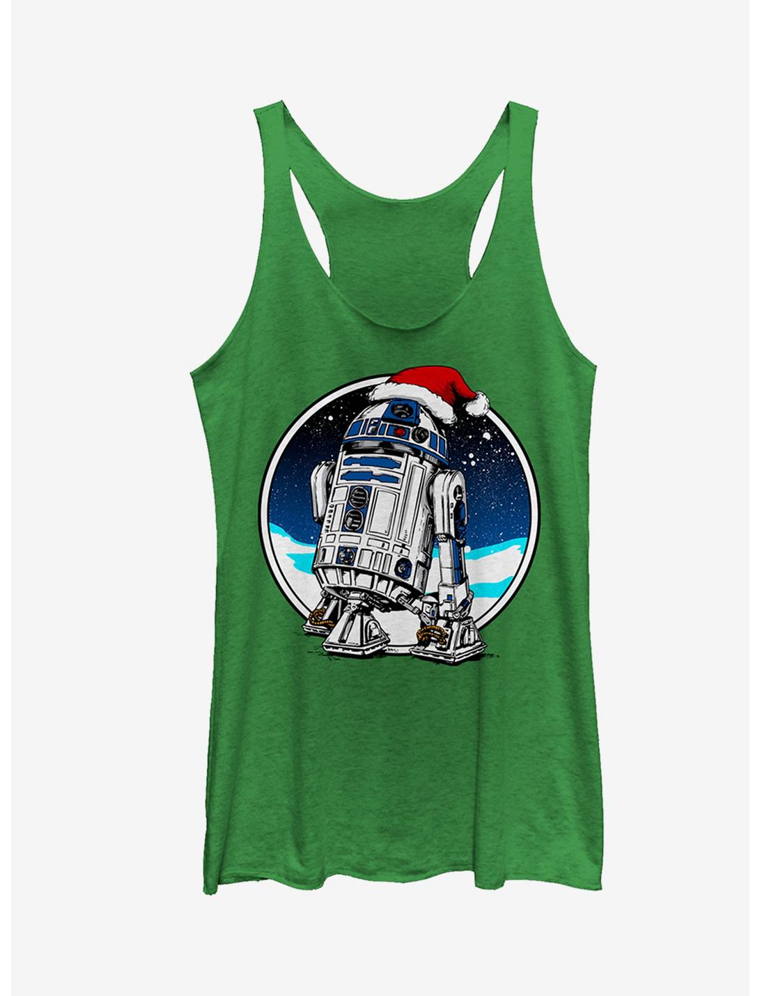 Star Wars Christmas R2-D2 Santa Hat Girls Tanks, ENVY, hi-res