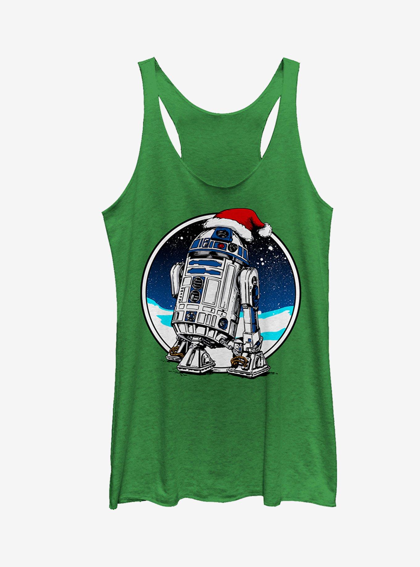 Star Wars Christmas R2-D2 Santa Hat Girls Tanks, ENVY, hi-res