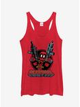 Marvel Deadpool Cartoon Guns Girls Tank, RED HTR, hi-res