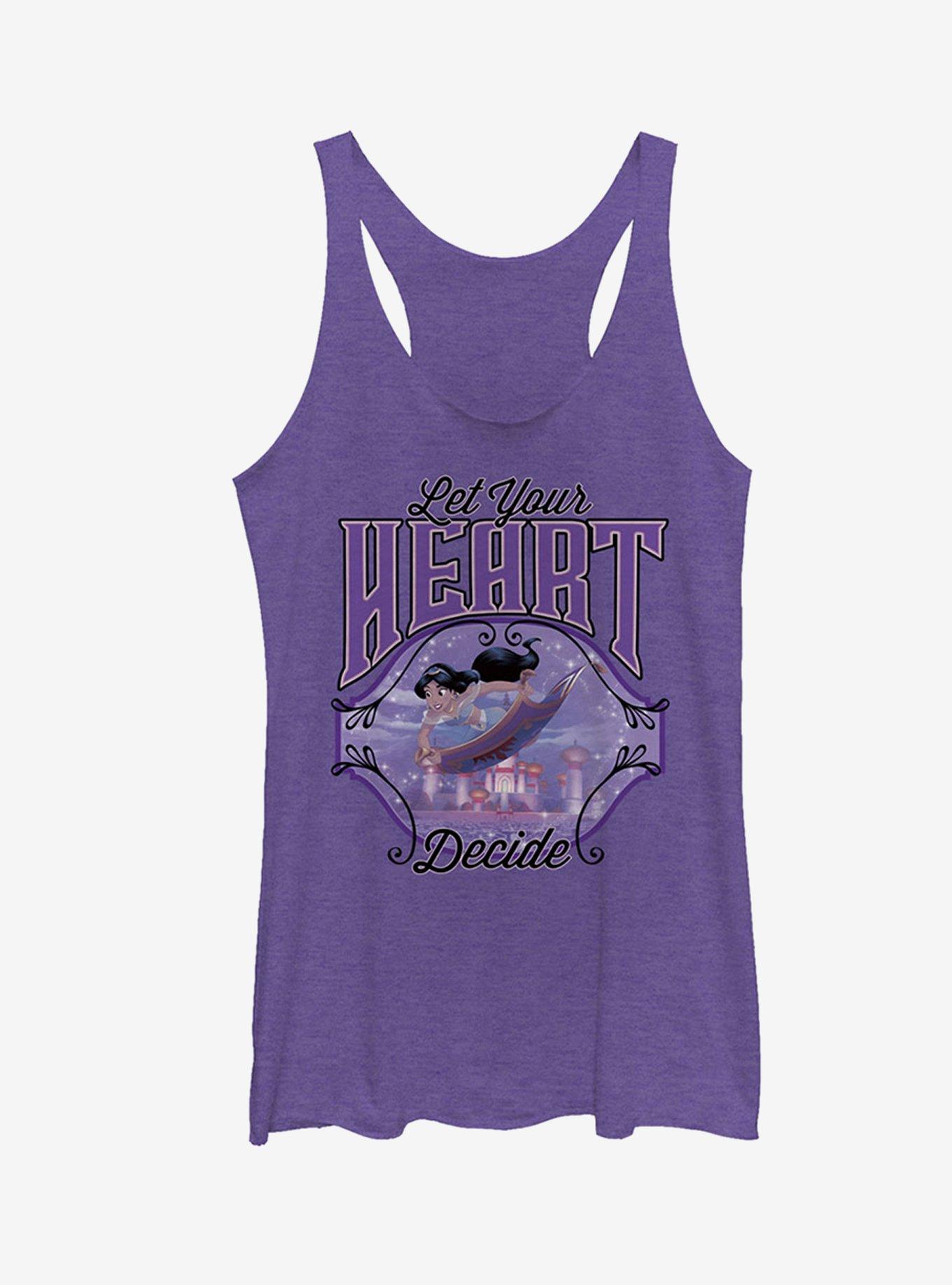 Disney Aladdin Jasmine Heart Decide Girls Tank Top, PUR HTR, hi-res