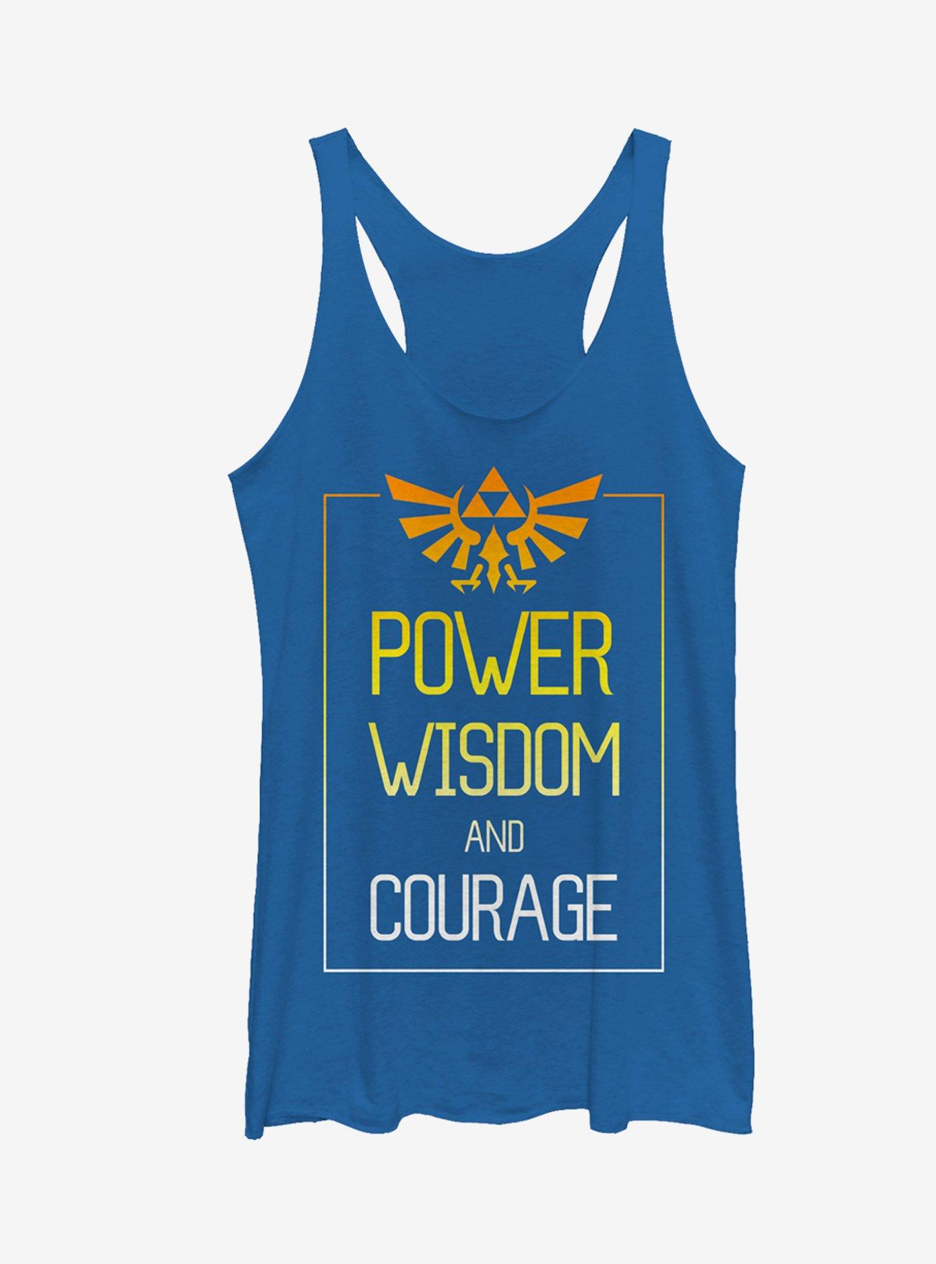 Nintendo Legend of Zelda Power Wisdom Courage Girls Tanks, ROY HTR, hi-res