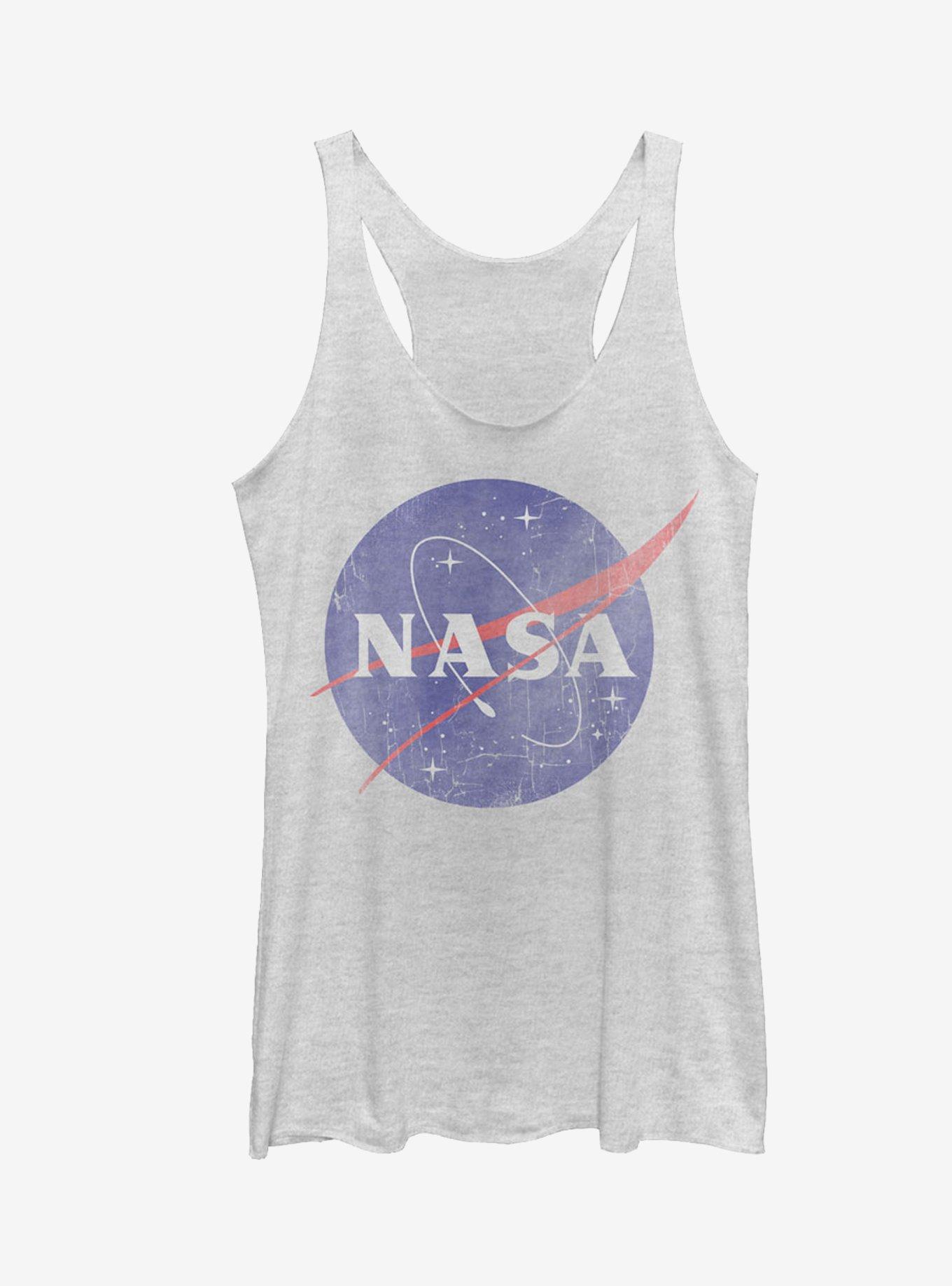 NASA Logo Girls Tanks, WHITE HTR, hi-res