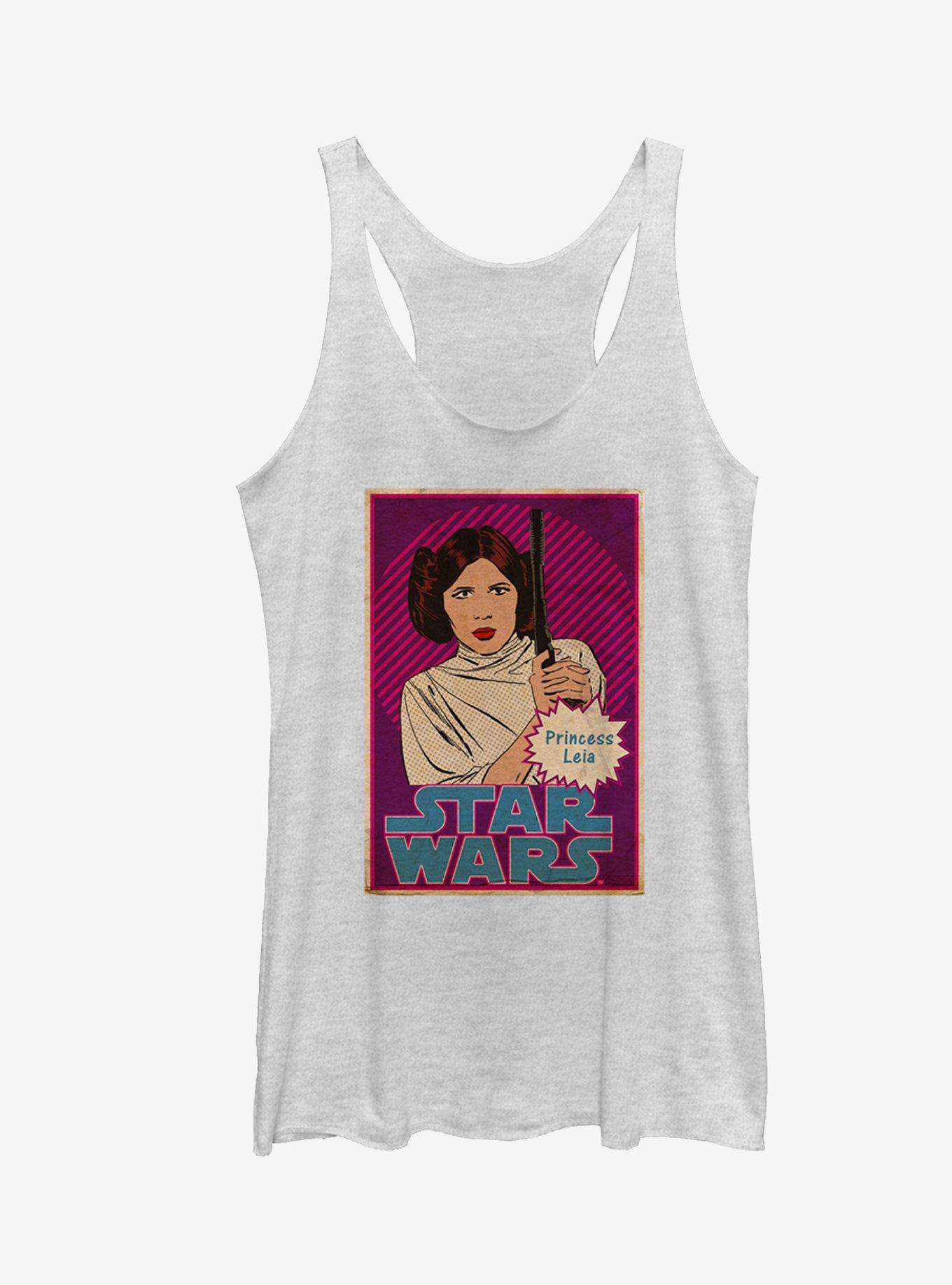 Star Wars Princess Leia Trading Card Girls Tanks, WHITE HTR, hi-res