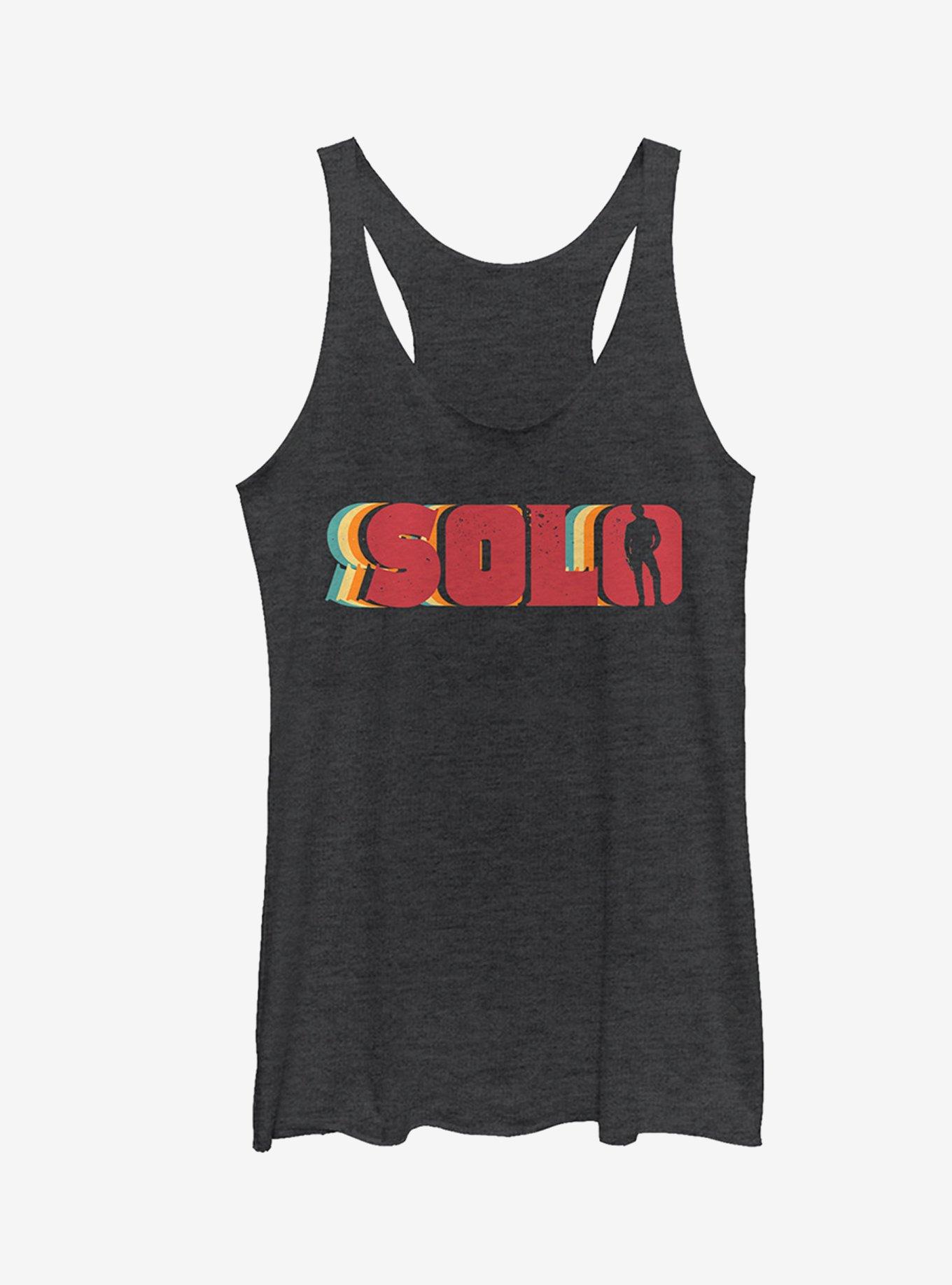 Star Wars Retro Solo Name Girls Tanks, BLK HTR, hi-res