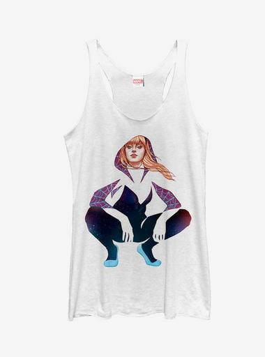 Chemistry Womens White/Blue Sleeveless Tank Top Bodysuit NASA Logo