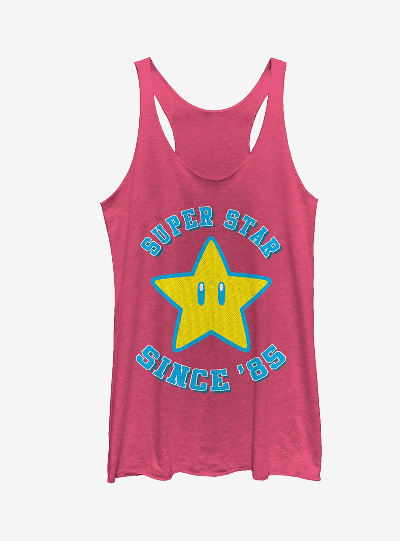 Nintendo Super Star Since 85 Girls Tanks, PINK HTR, hi-res