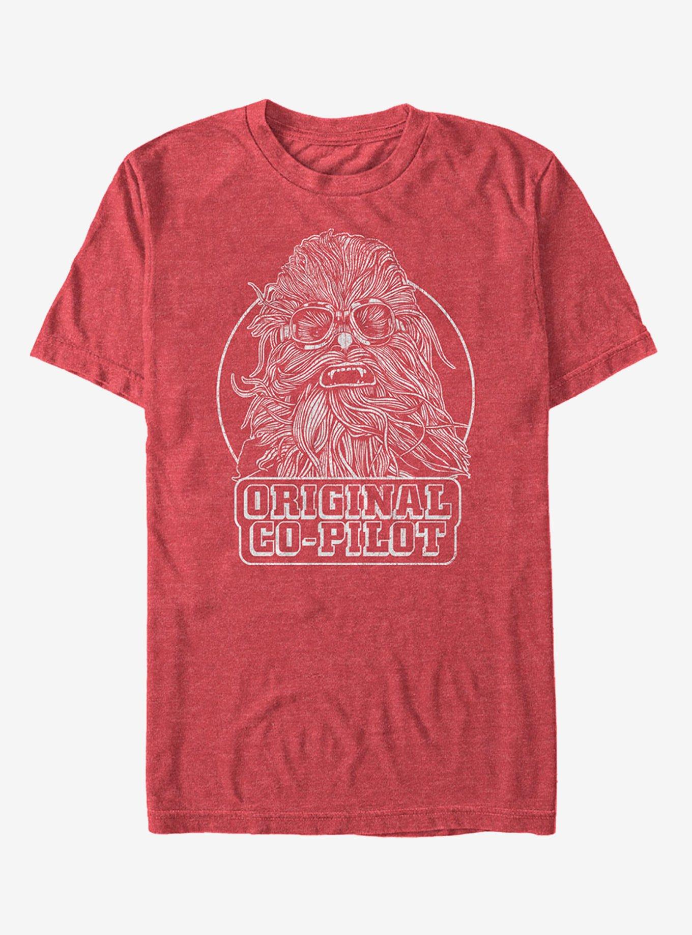 Star Wars Original Co-Pilot Chewie T-Shirt, RED HTR, hi-res