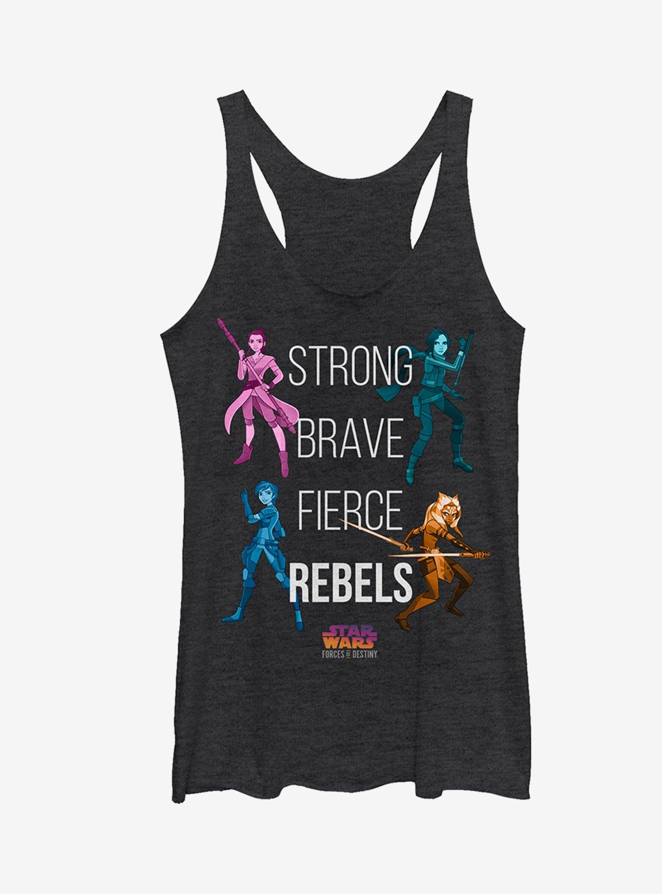 Star Wars Fierce Rebels Girls Tanks, BLK HTR, hi-res