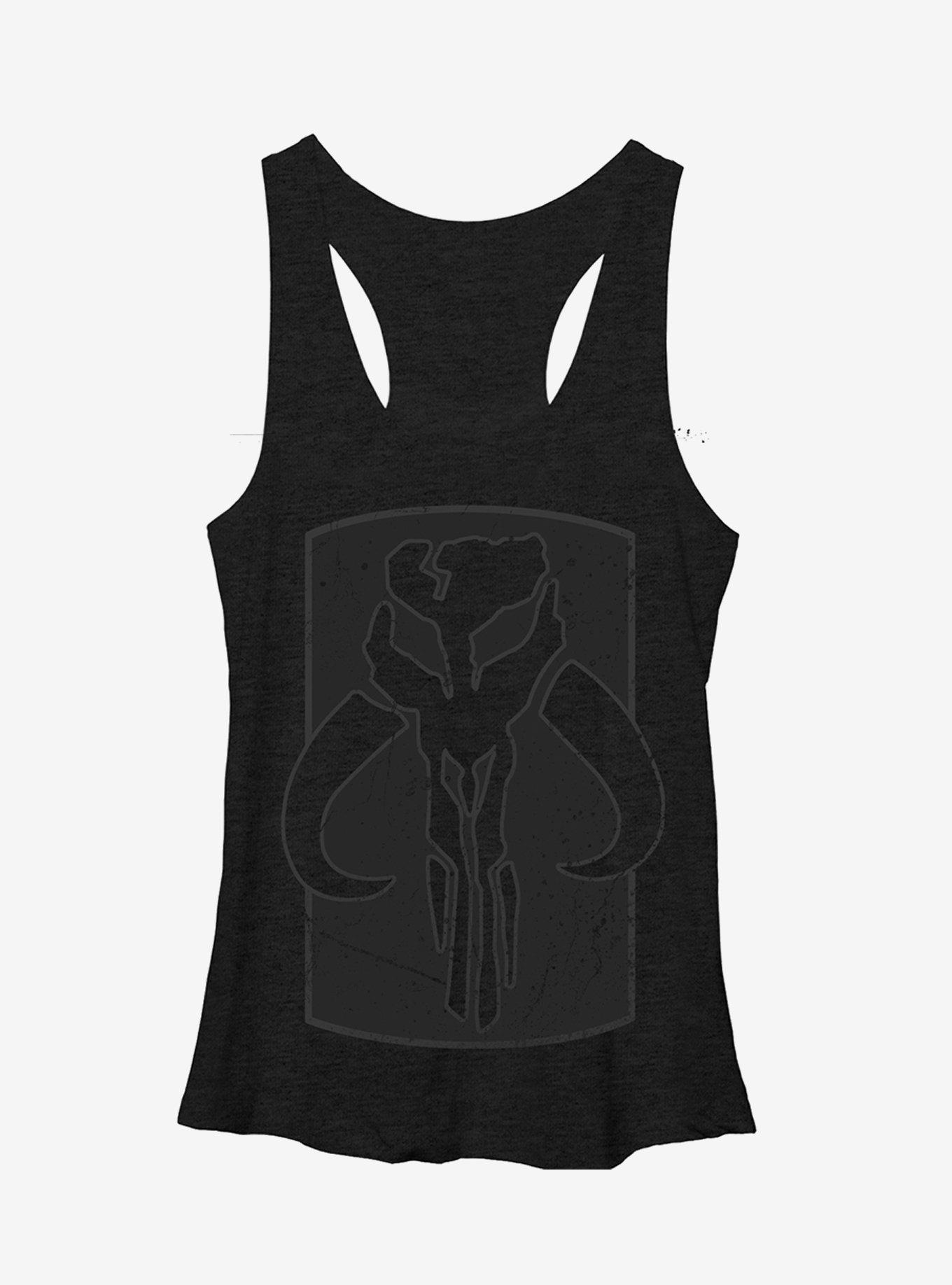 Star Wars Mandalore Logo Girls Tanks, BLK HTR, hi-res