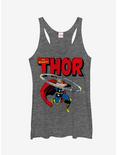Marvel Mighty Thor Hammer Swing Girls Tanks, GRAY HTR, hi-res