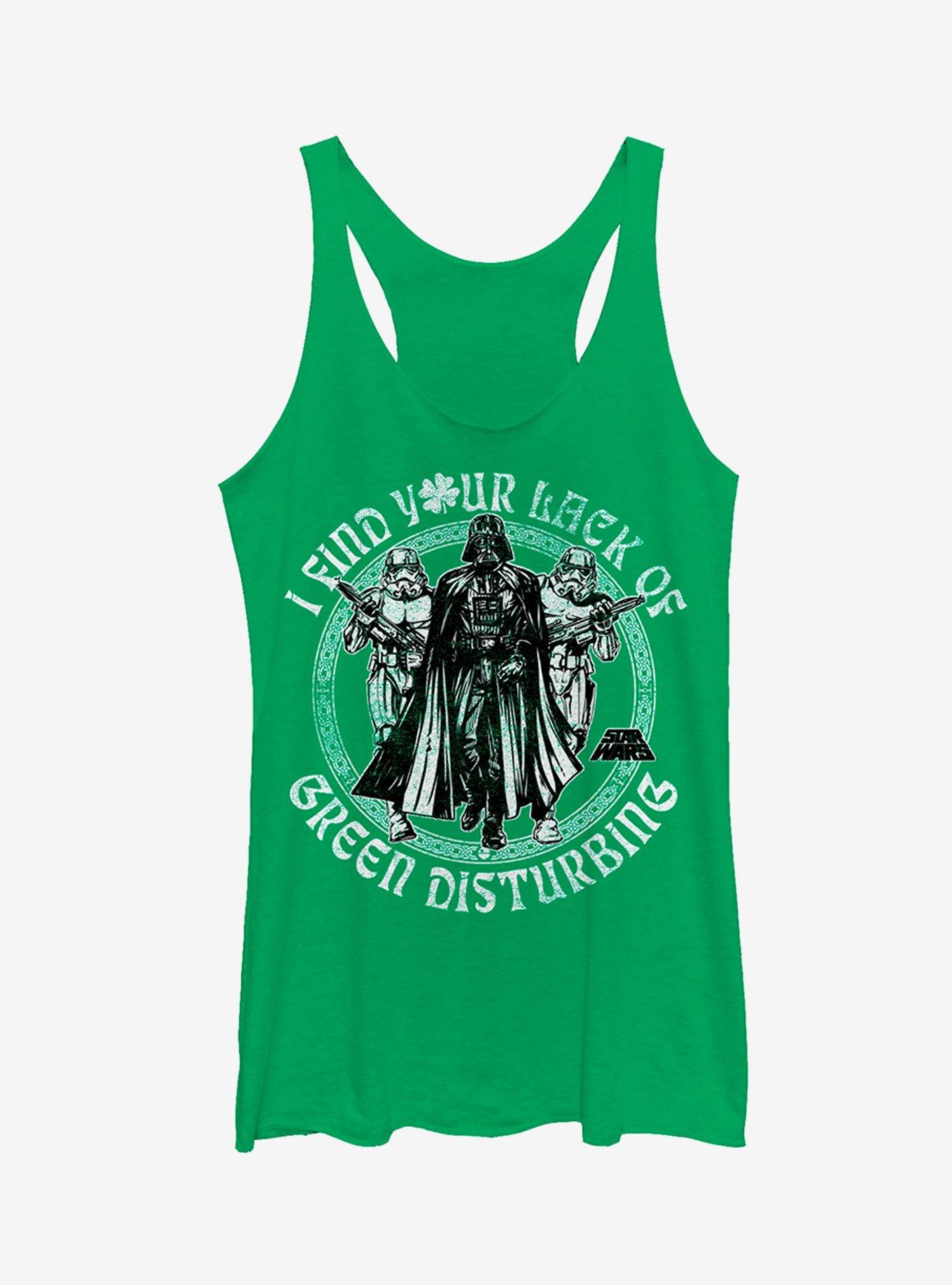 Star Wars St. Patrick's Day I Find Your Lack of Green Disturbing Girls Tank, , hi-res