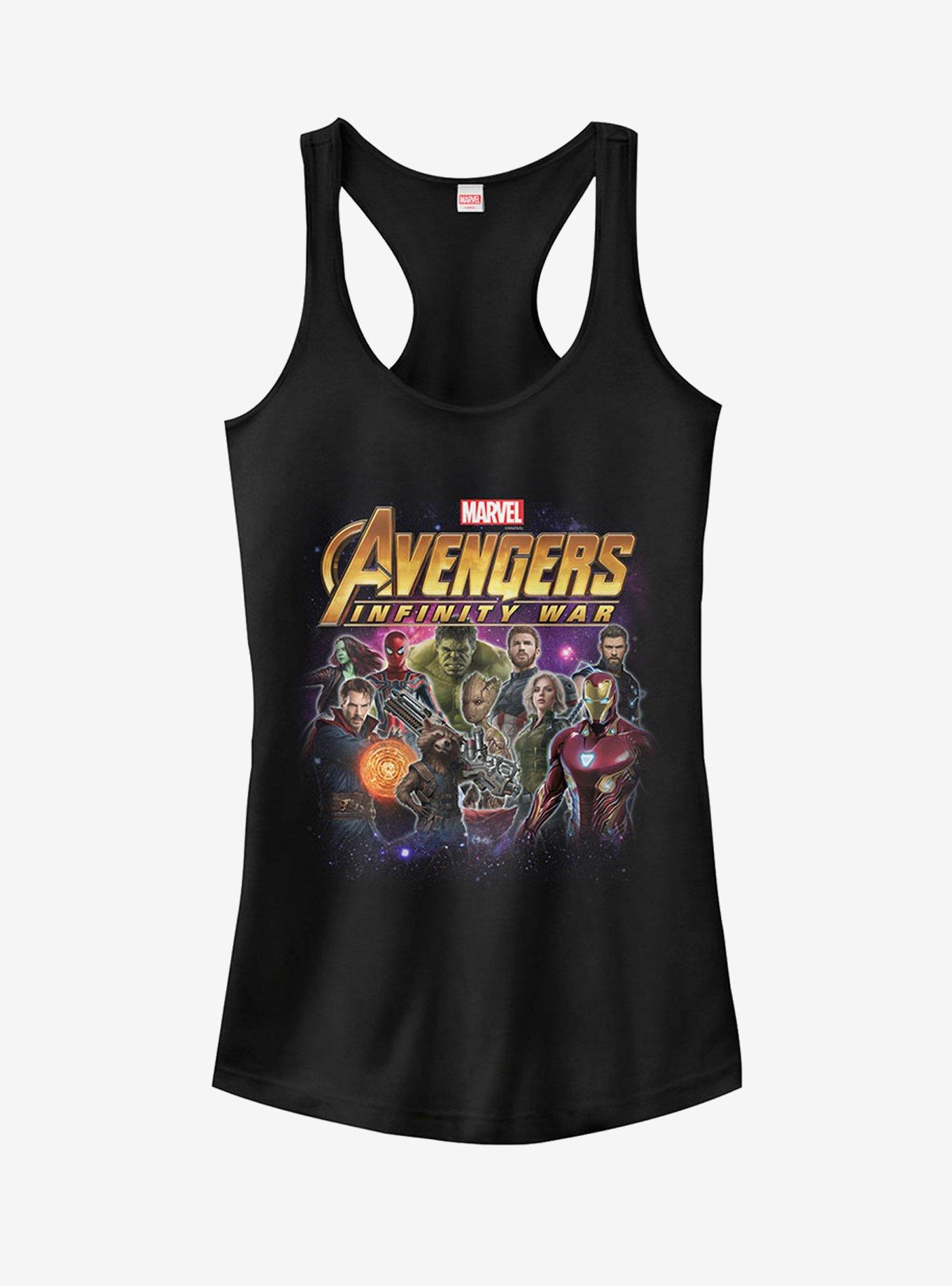 Marvel Avengers: Infinity War Character Shot Girls Tanks, BLACK, hi-res