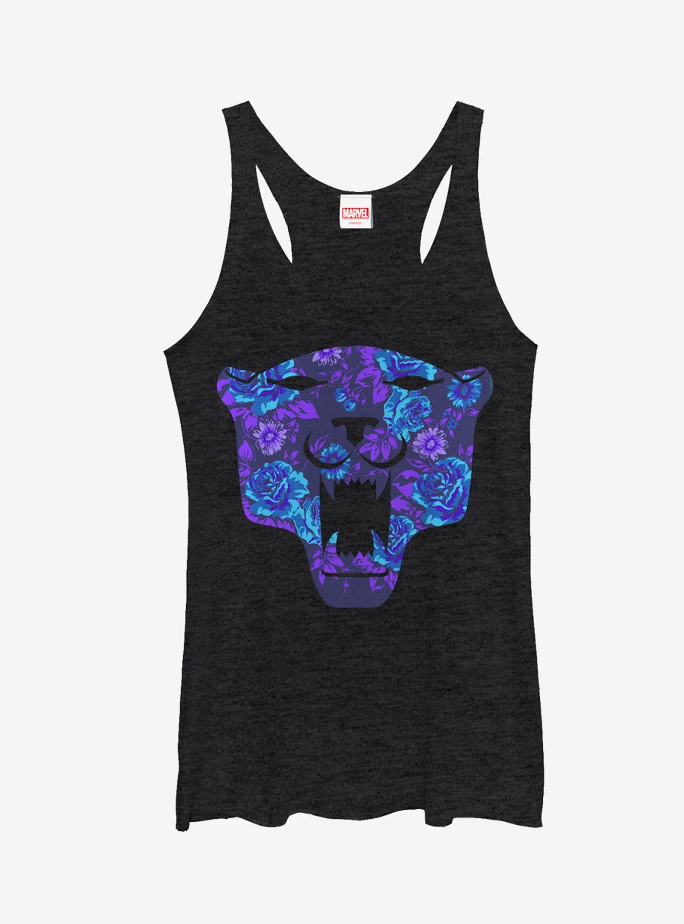 Marvel Black Panther Floral Print Girls Tanks, , hi-res