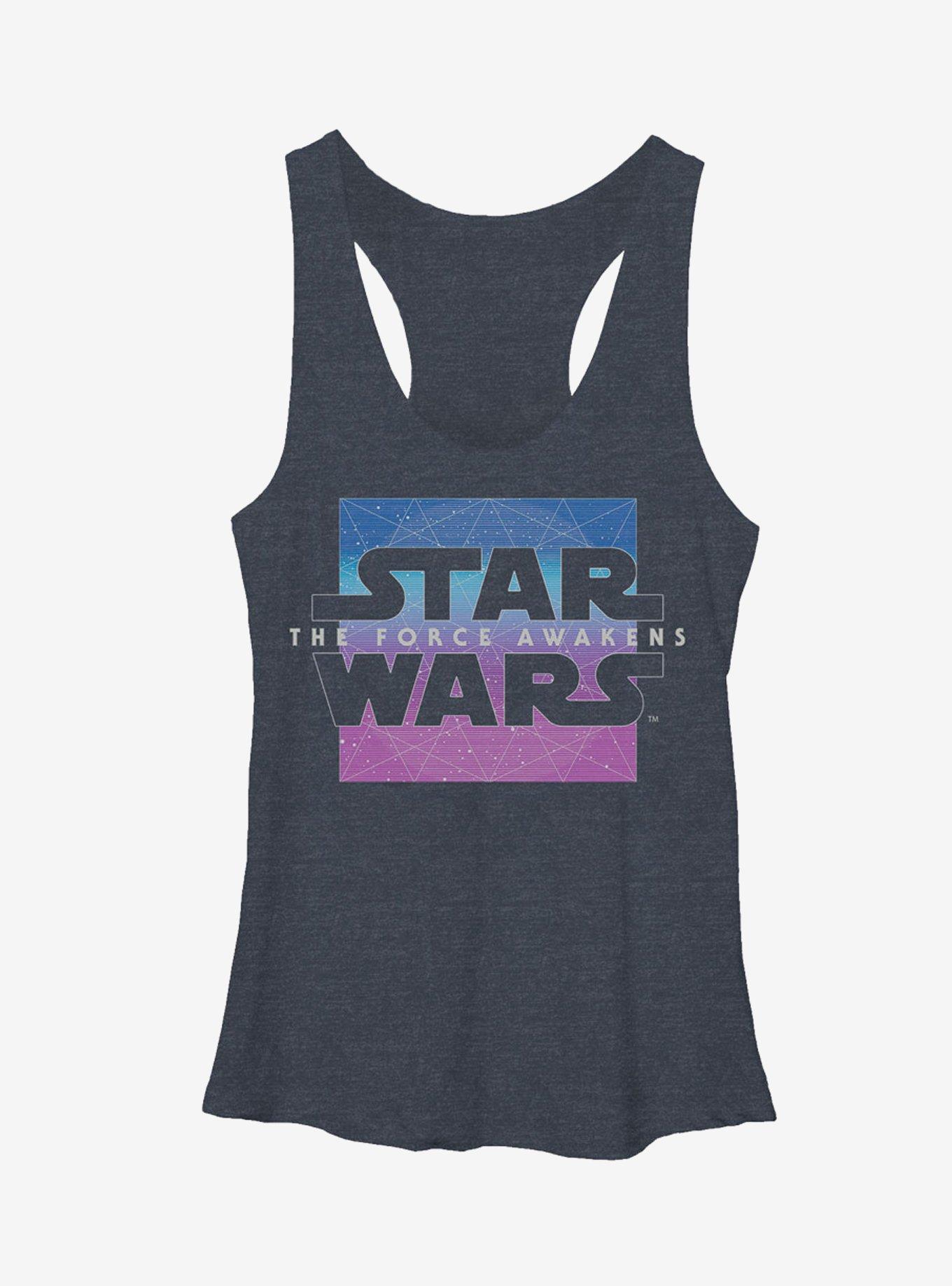 Star Wars Episode VII Constellation Logo Girls Tanks, NAVY HTR, hi-res