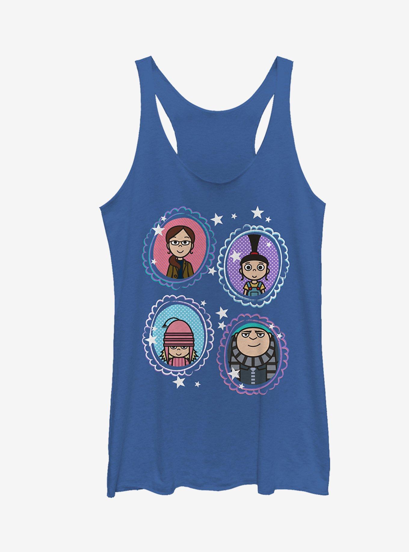 Minion Family Portrait Girls Tanks, ROY HTR, hi-res