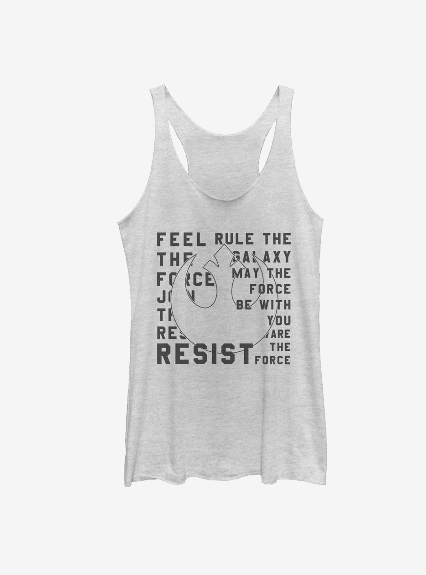 Star Wars Resist Mantra Girls Tanks, WHITE HTR, hi-res