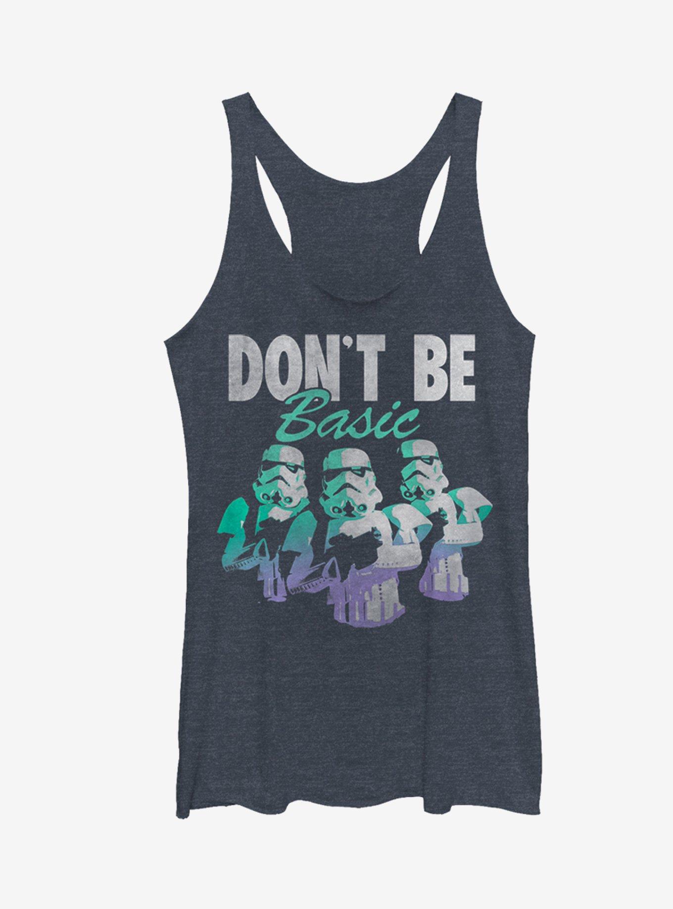 Star Wars Stormtroopers Don't Be Basic Girls Tanks, NAVY HTR, hi-res