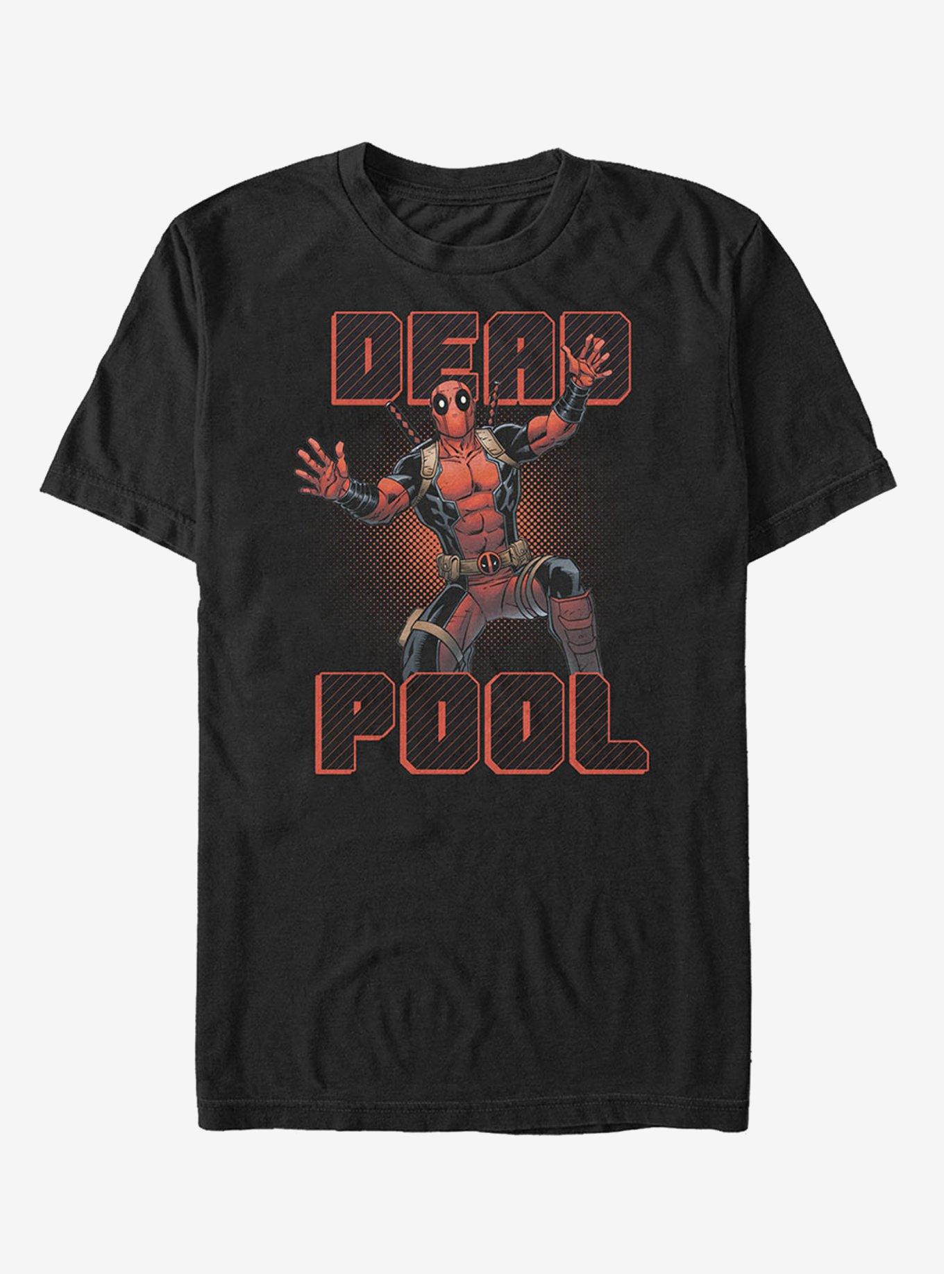 Marvel Deadpool Falling T-Shirt, BLACK, hi-res