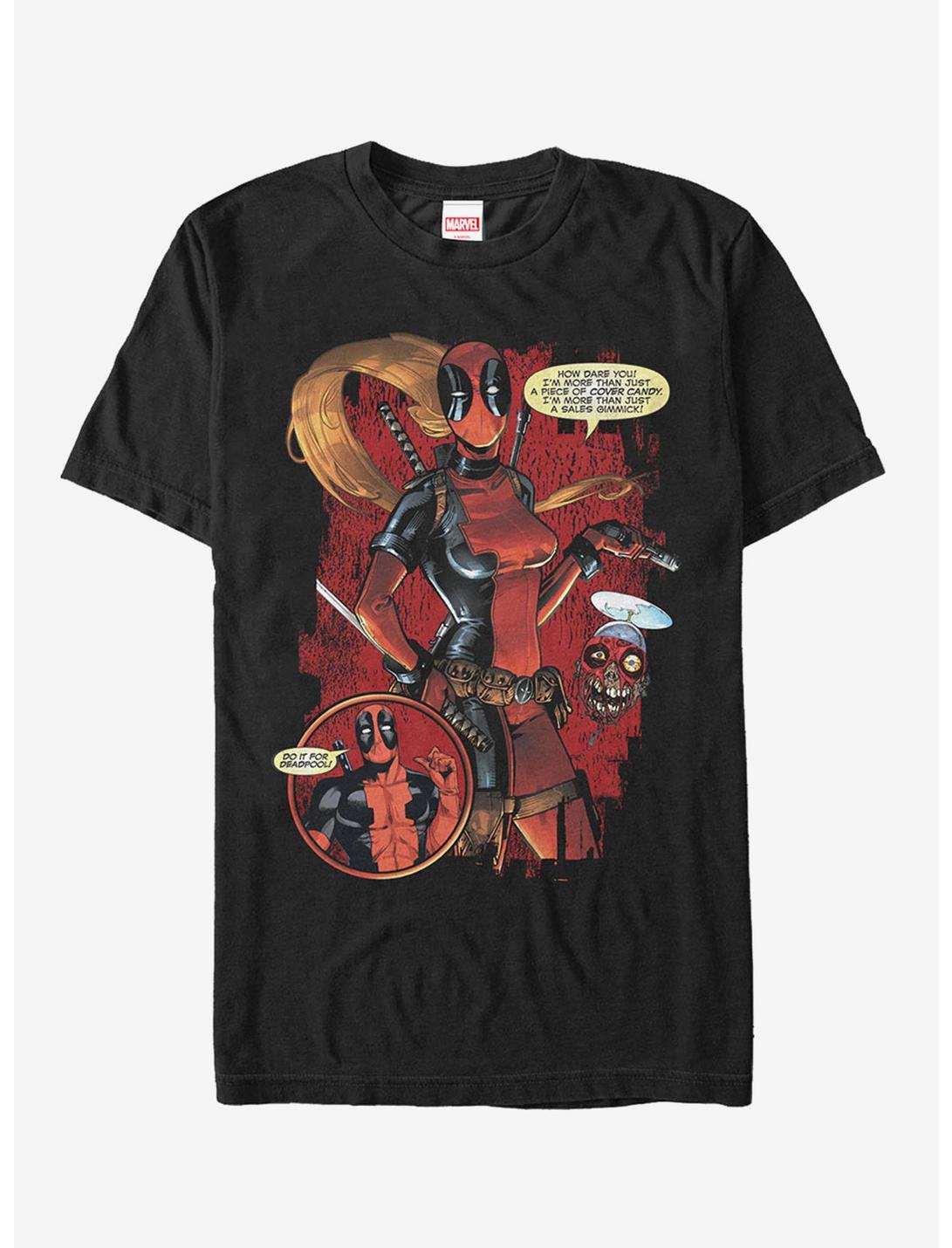 Marvel Deadpool Lady Deadpool How Dare You T-Shirt, BLACK, hi-res