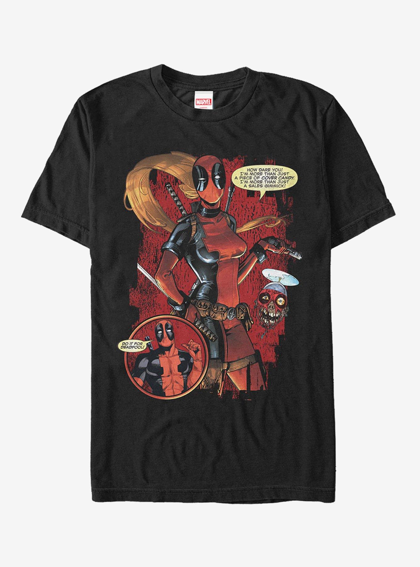 Marvel Deadpool Lady Deadpool How Dare You T-Shirt, BLACK, hi-res