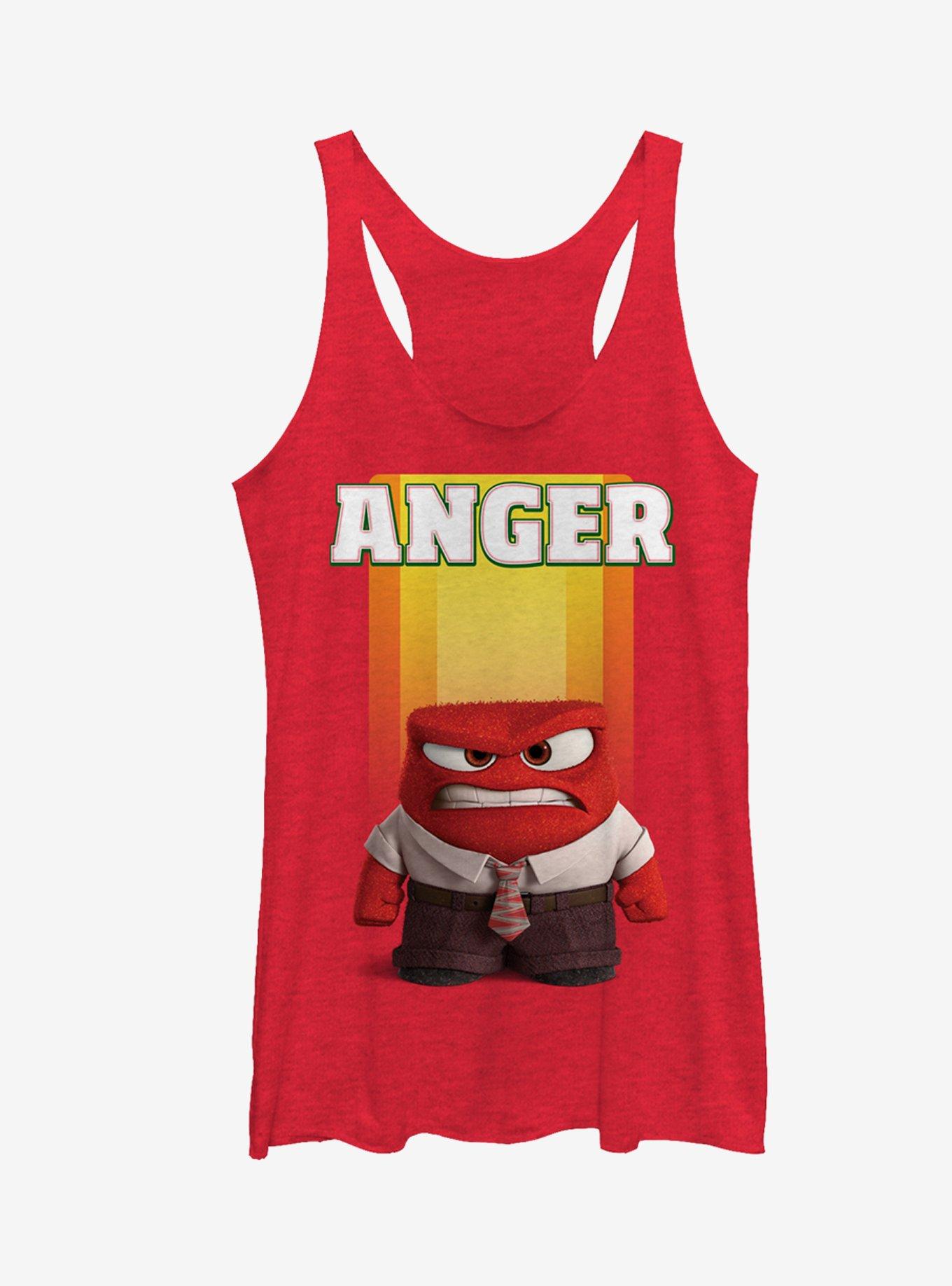 Disney Pixar Inside Out Anger Portrait Girls Tank, RED HTR, hi-res