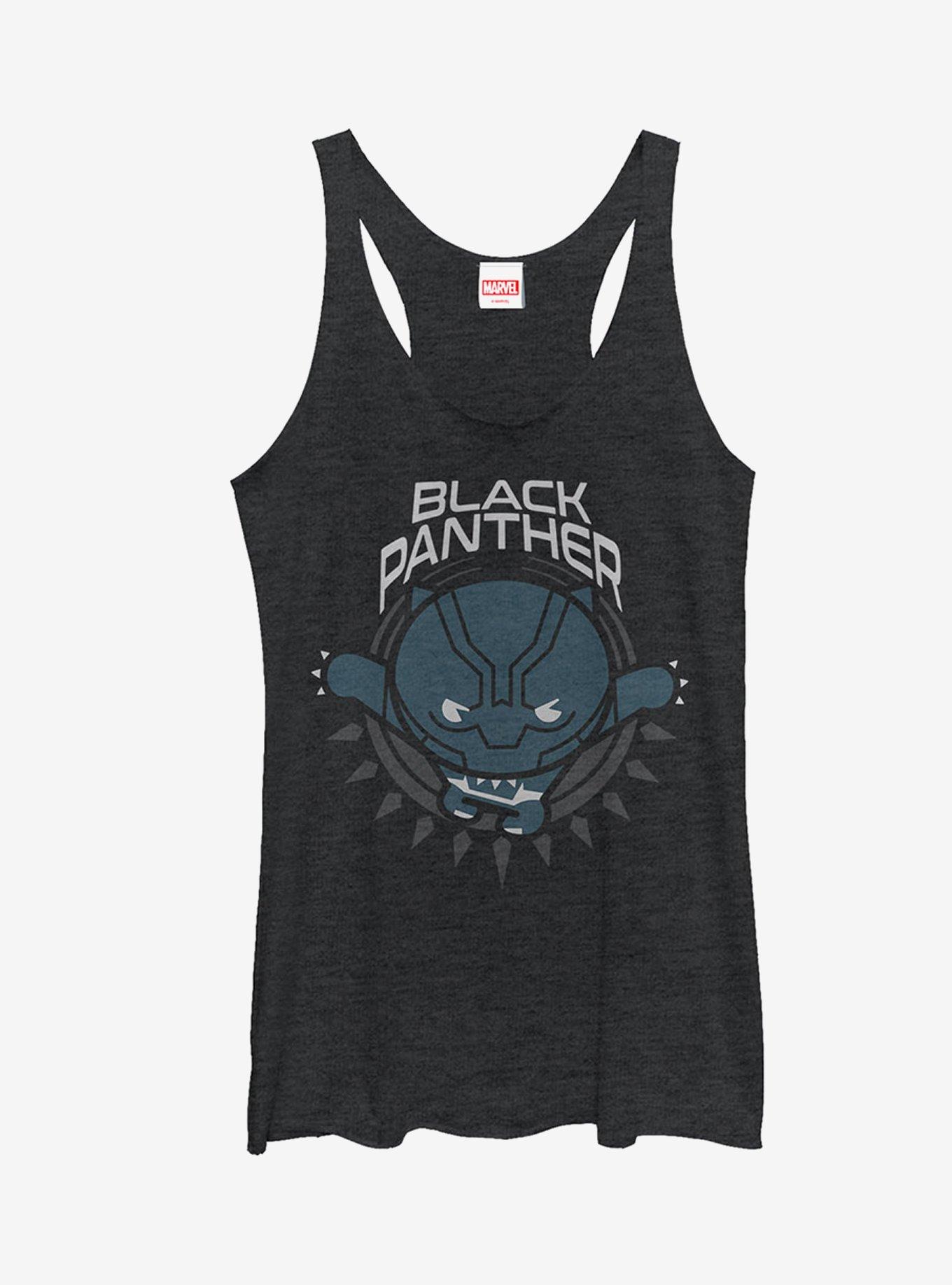 Marvel Black Panther Kawaii Girls Tanks, BLK HTR, hi-res