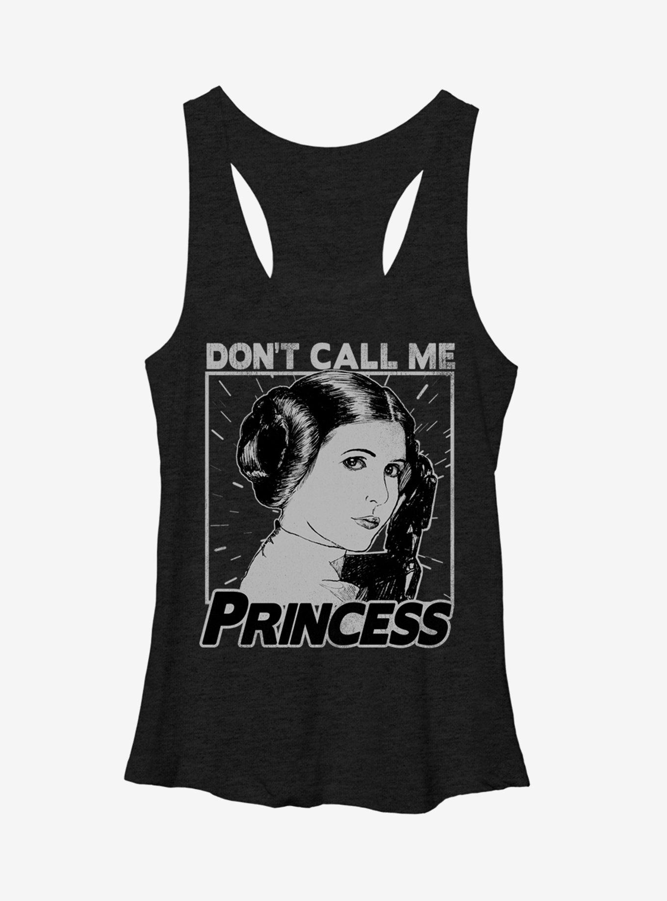 Star Wars Don't Call Me Princess Girls Tanks, BLK HTR, hi-res