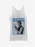 Star Wars Han Solo Quote I Know Girls Tanks, WHITE HTR, hi-res