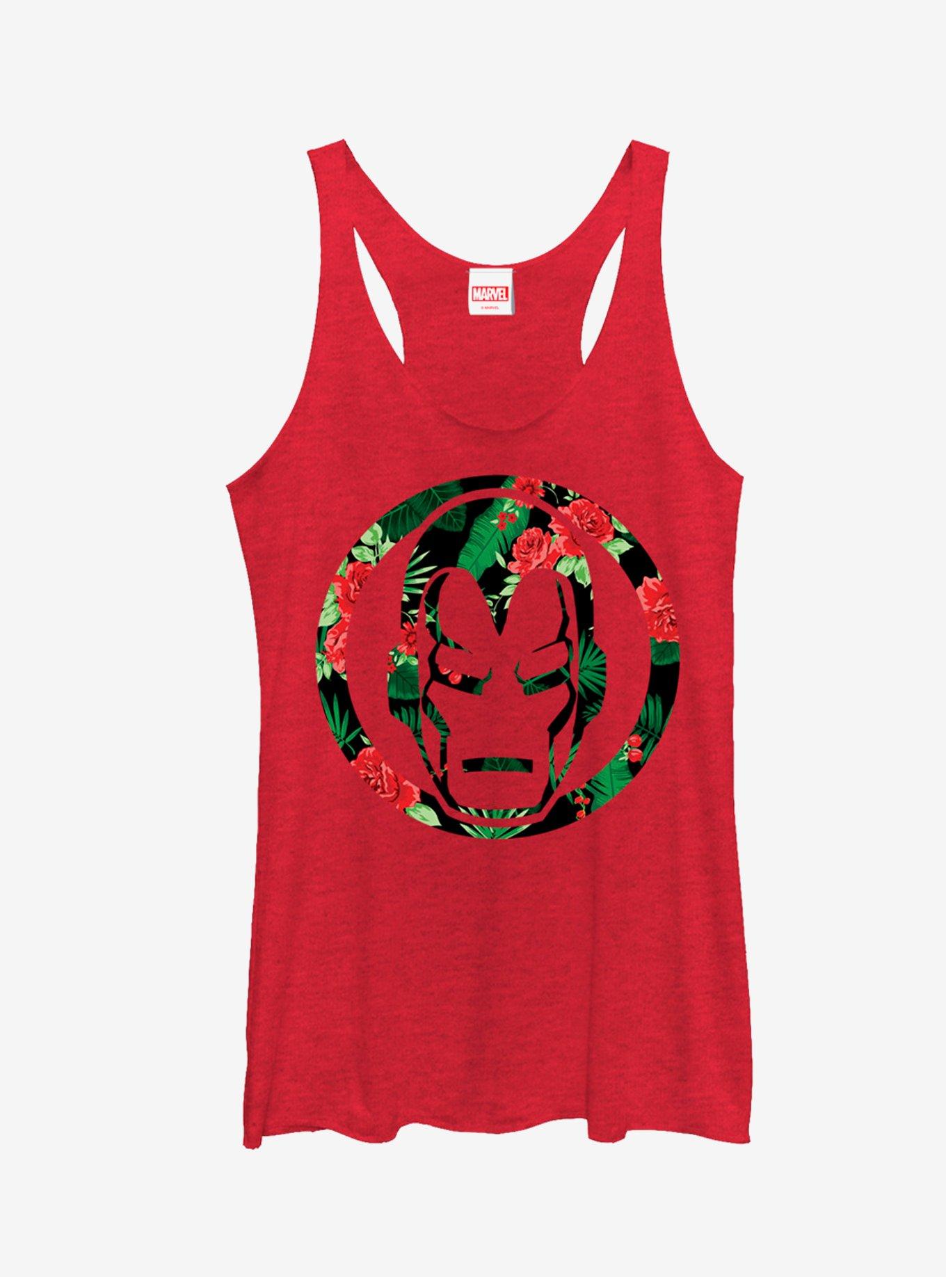 Marvel Iron Man Floral Print Girls Tanks, , hi-res