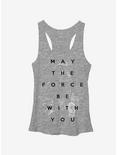 Star Wars May the Force Be With You Girls Tanks, GRAY HTR, hi-res