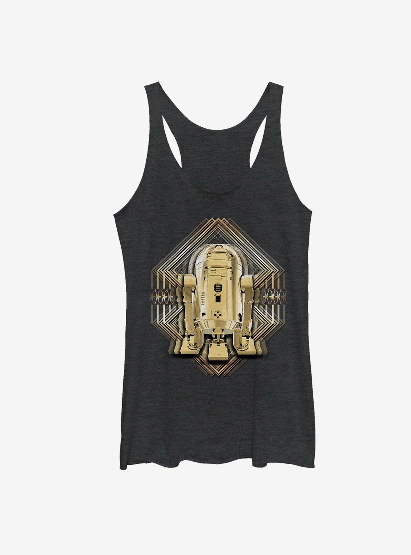 Star Wars R2-D2 Shake Girls Tanks, BLK HTR, hi-res