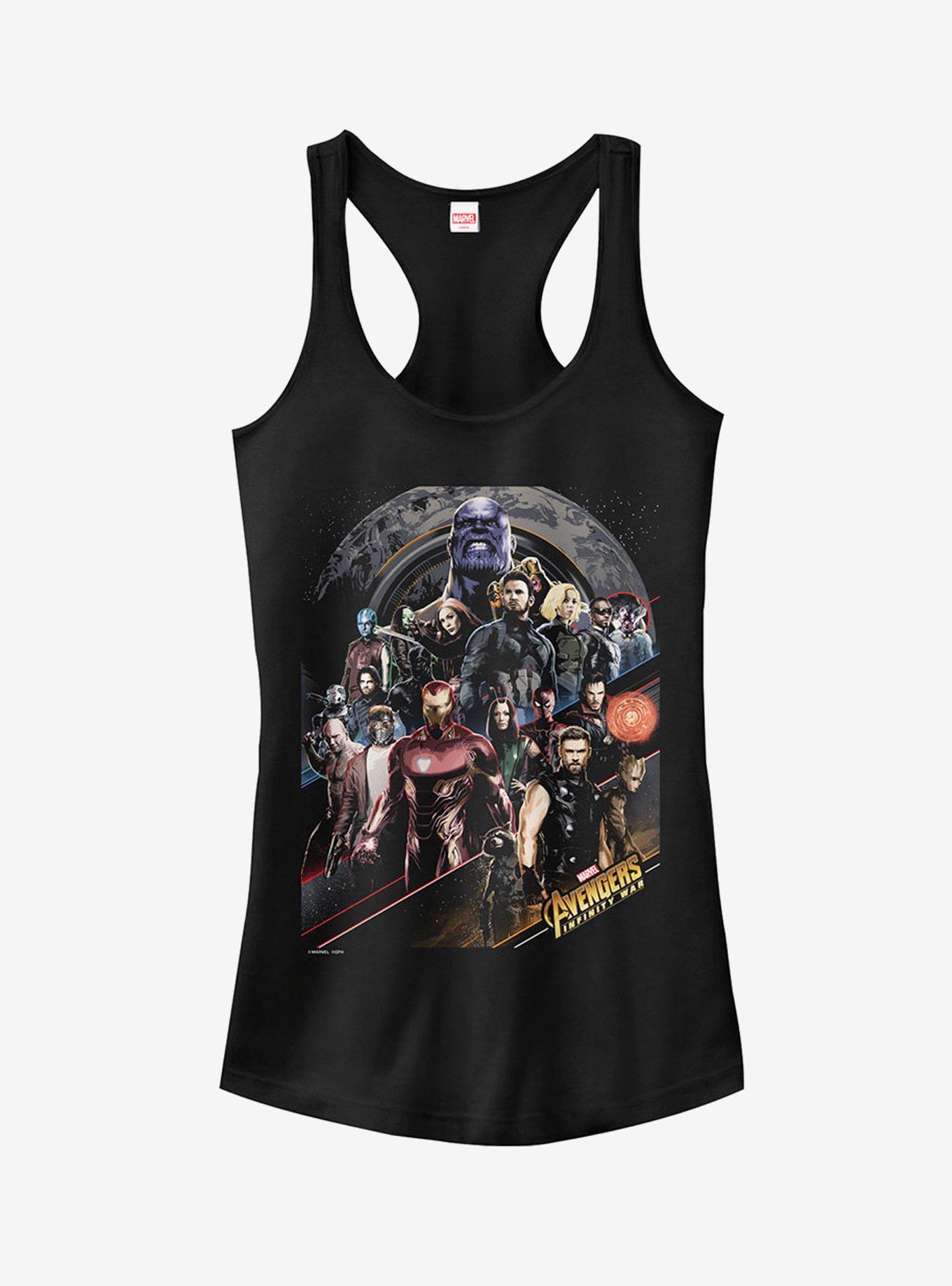 Marvel Avengers: Infinity War Character Scene Girls Tanks, BLACK, hi-res