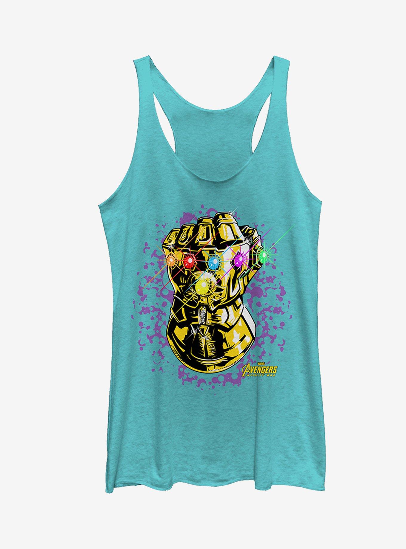 Marvel Avengers: Infinity War Gauntlet Sparkle Girls Tanks, TAHI BLUE, hi-res