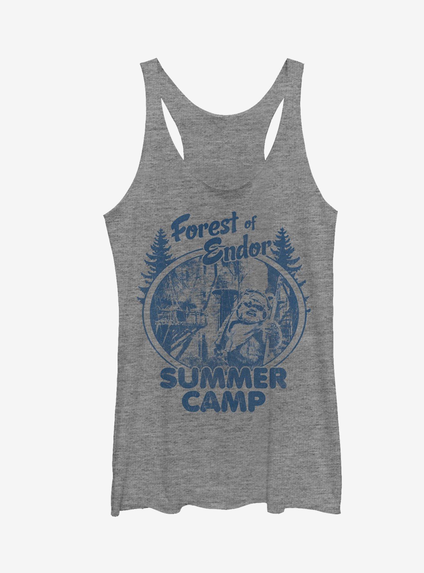 Star Wars Forest of Endor Summer Camp Girls Tanks, GRAY HTR, hi-res