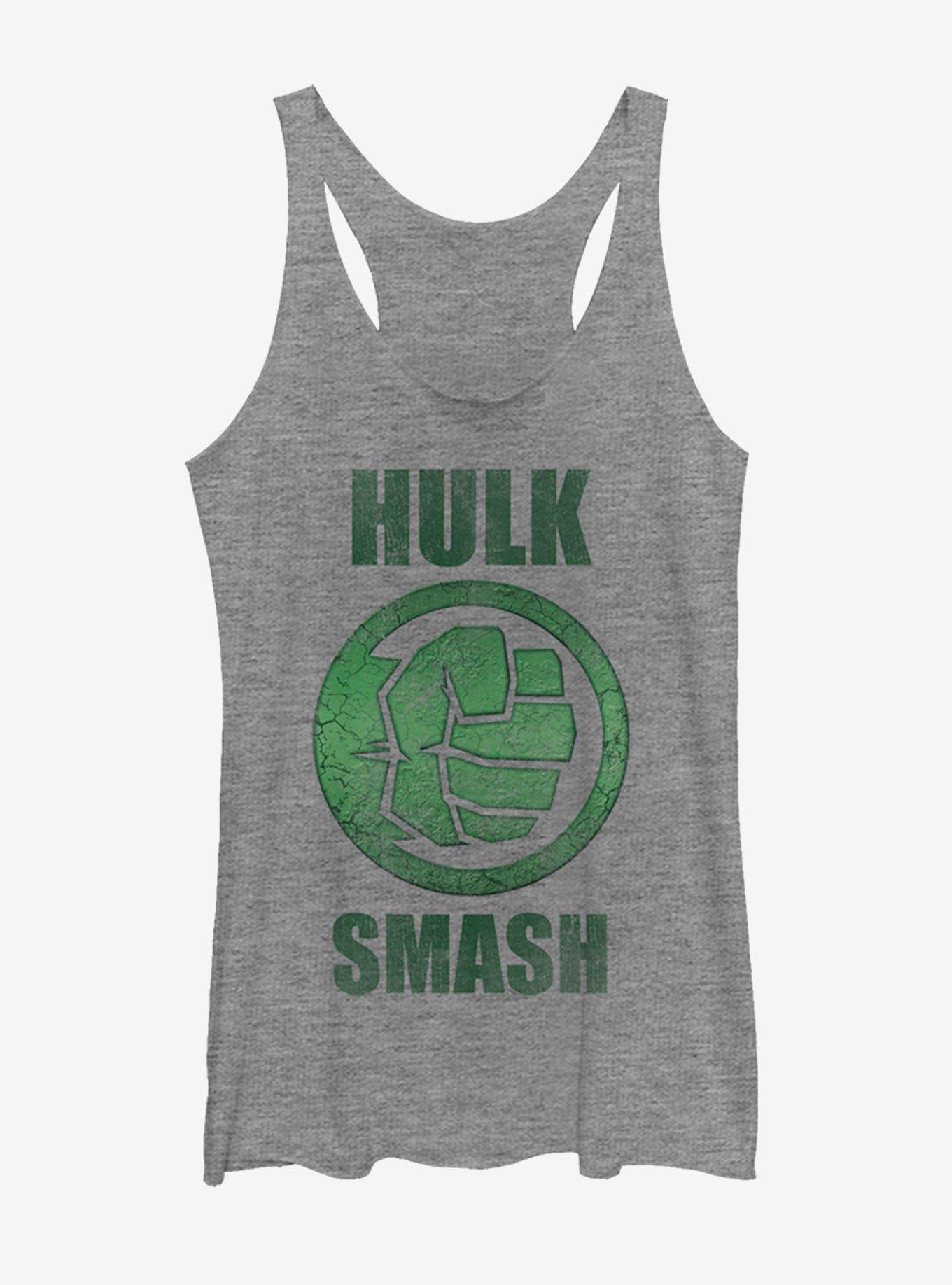 Marvel Hulk Smash Girls Tanks, GRAY HTR, hi-res