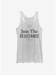 Star Wars Join Resistance Text Girls Tanks, WHITE HTR, hi-res
