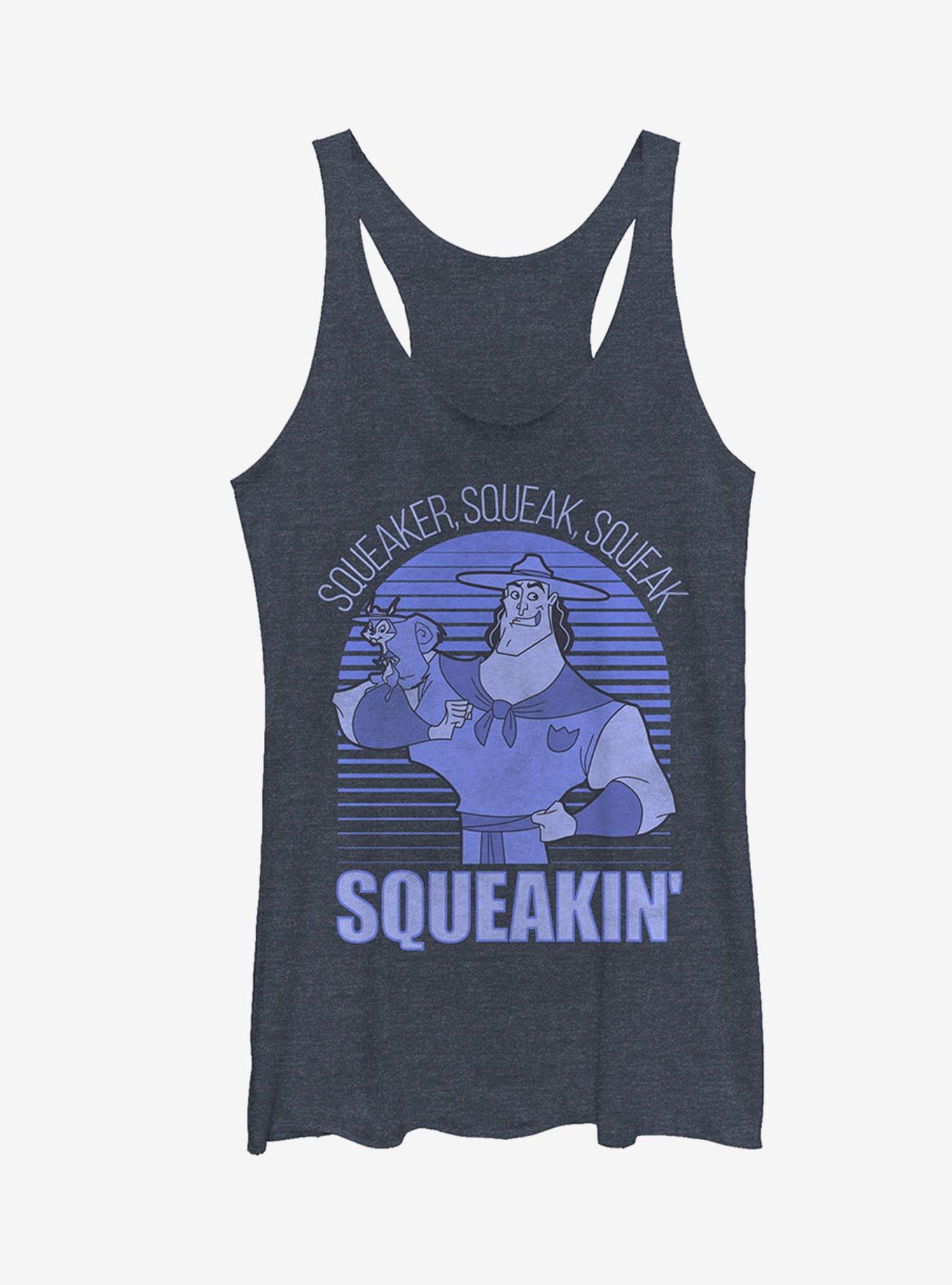 The Emperor's New Groove Kronk Squirrel Girls Tanks, NAVY HTR, hi-res