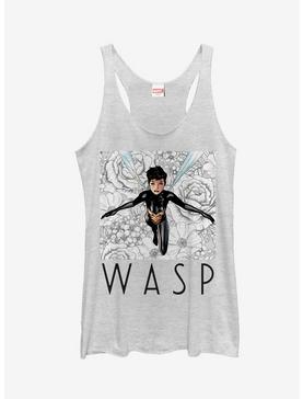 Marvel Ant-Man And The Wasp Floral Print Girls Tank, WHITE HTR, hi-res