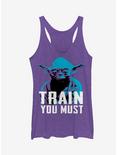 Star Wars Yoda Small You are Train You Must Girls Tanks, PUR HTR, hi-res