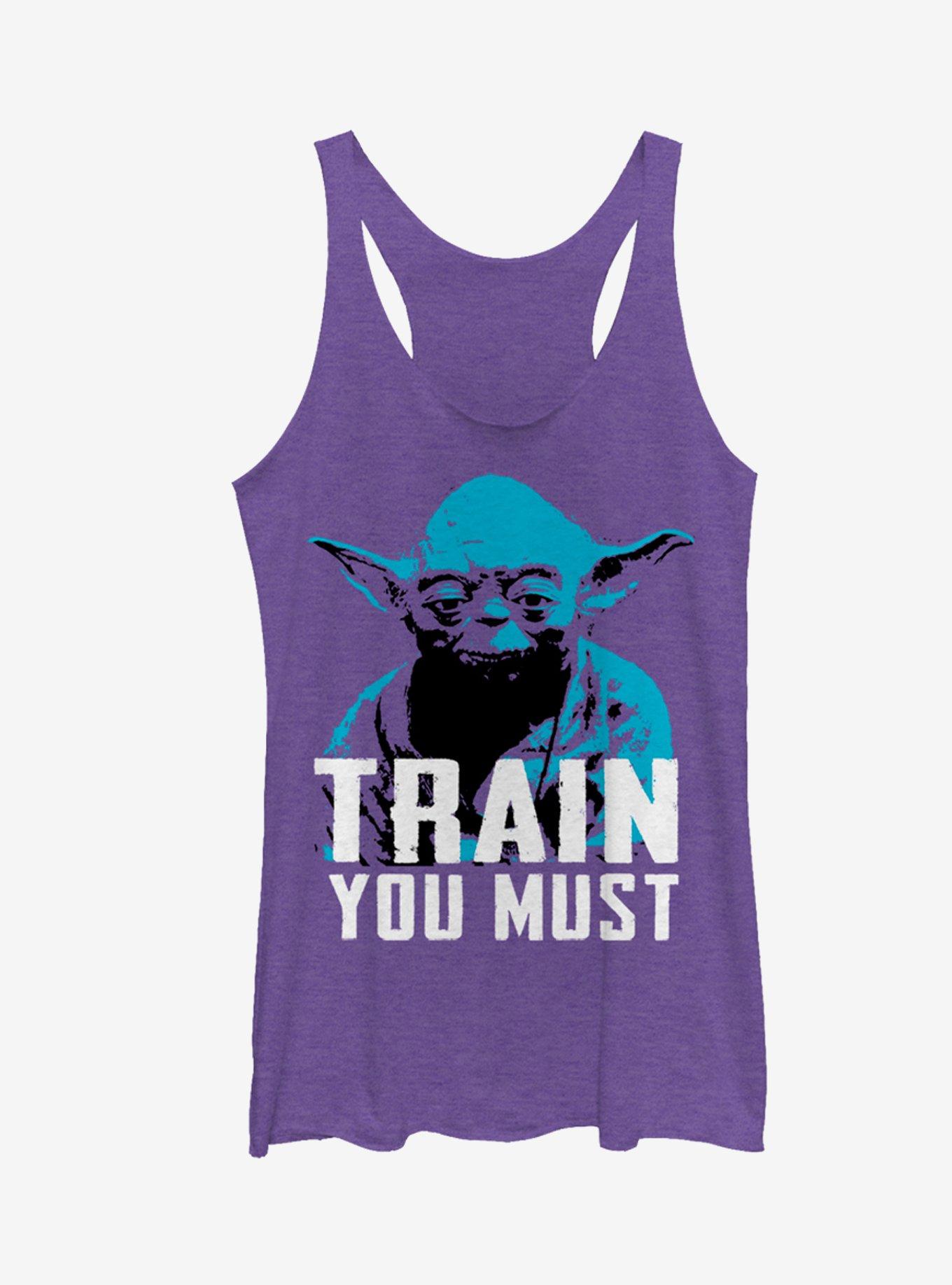 Star Wars Yoda Small You are Train You Must Girls Tanks, PUR HTR, hi-res
