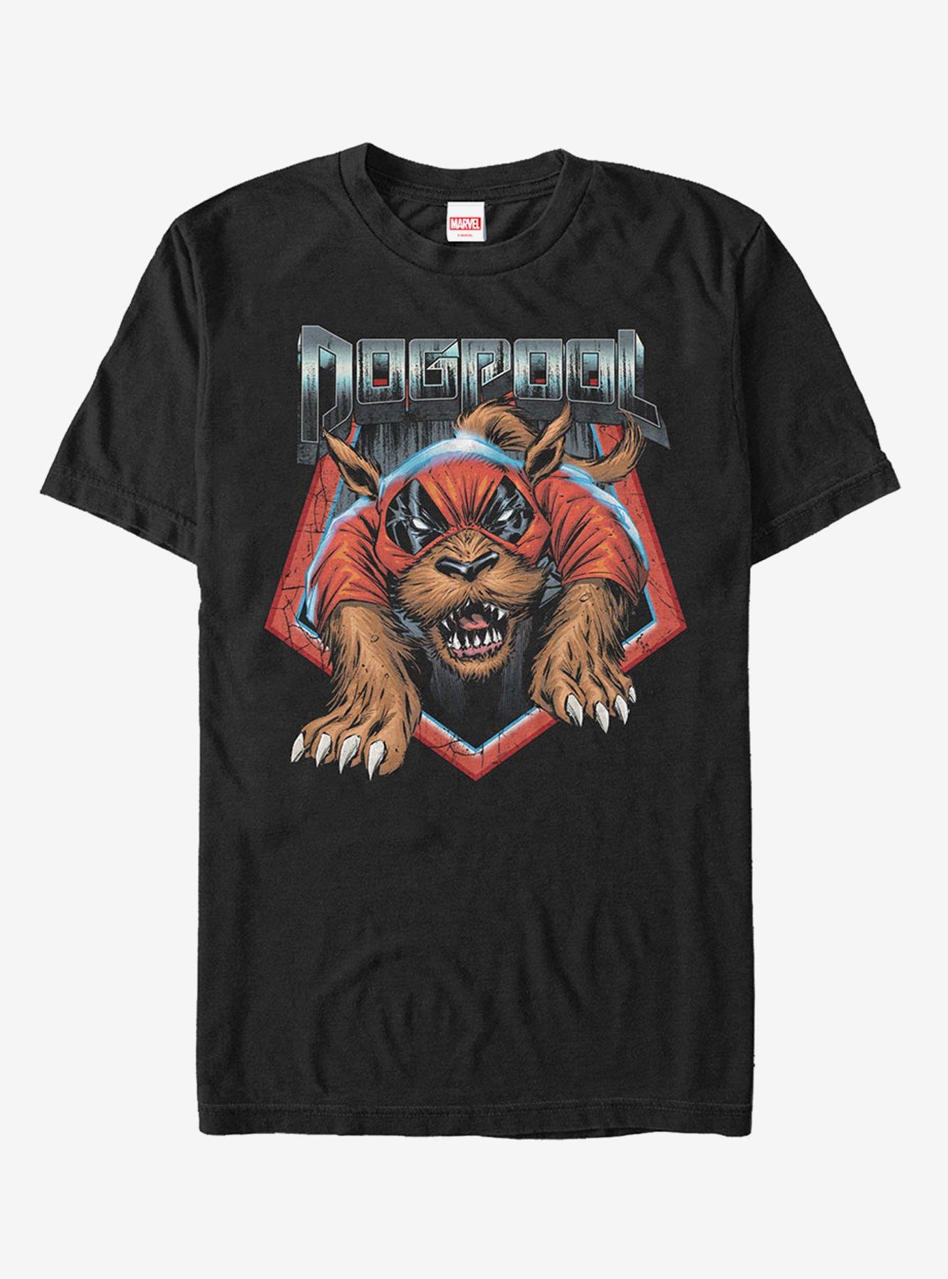 Marvel Deadpool Dogpool Paws T-Shirt, BLACK, hi-res